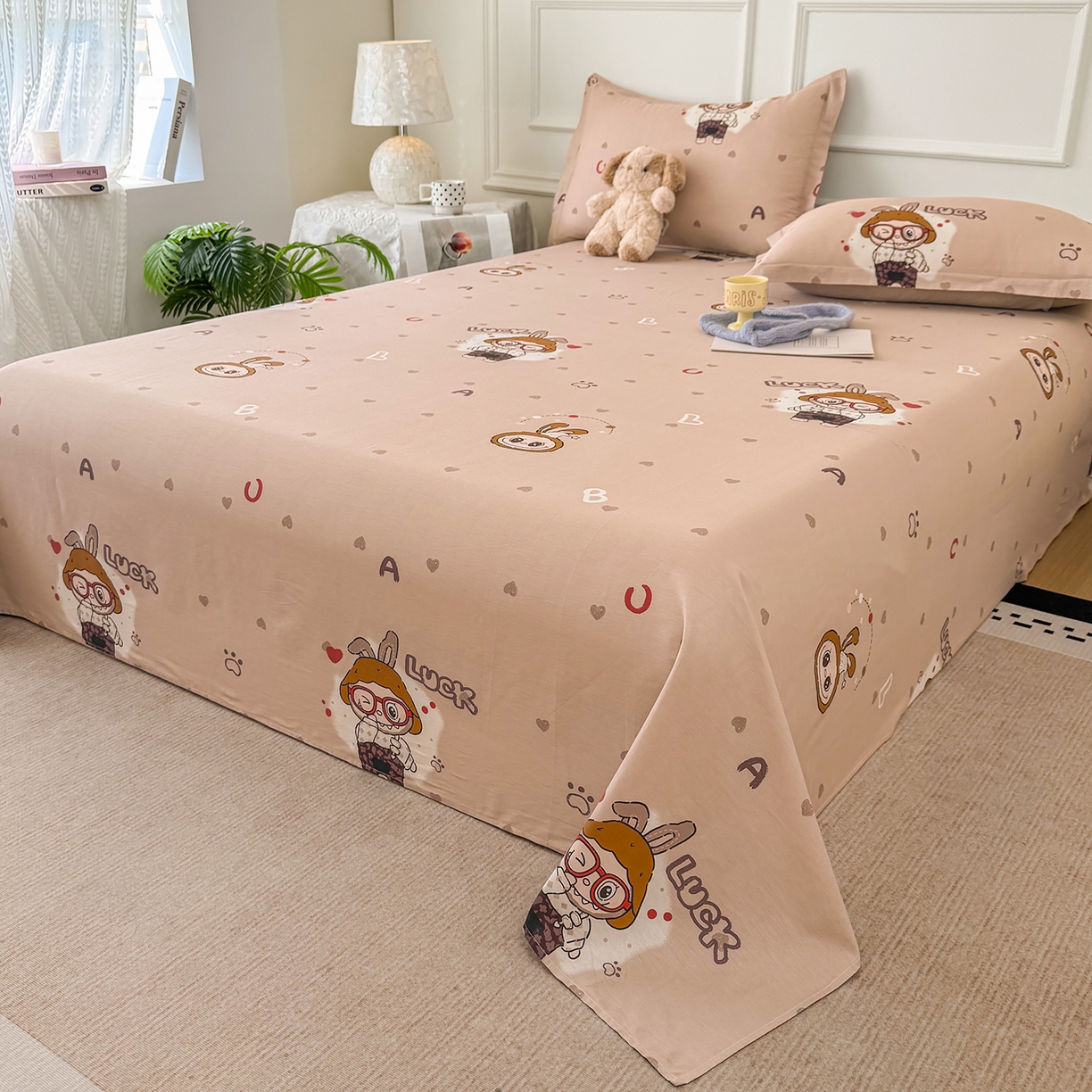 91家纺网 家纺一手货源 找家纺 壹贝家纺 2026新款全棉喷气印花床单系列 小布