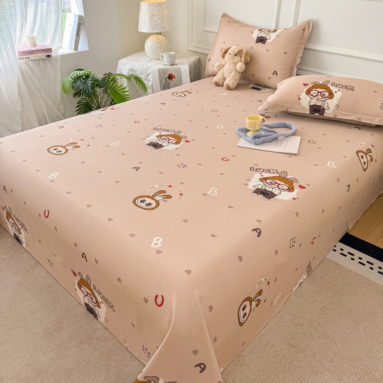 91家纺网 家纺一手货源 找家纺 壹贝家纺 2026新款全棉喷气印花床单系列 小布