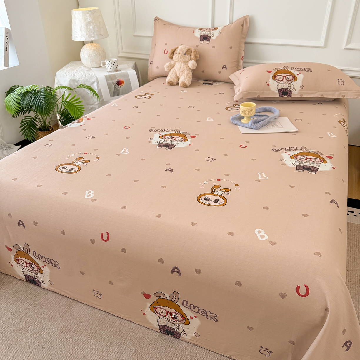 91家纺网 家纺一手货源 找家纺 壹贝家纺 2026新款全棉喷气印花床单系列 小布