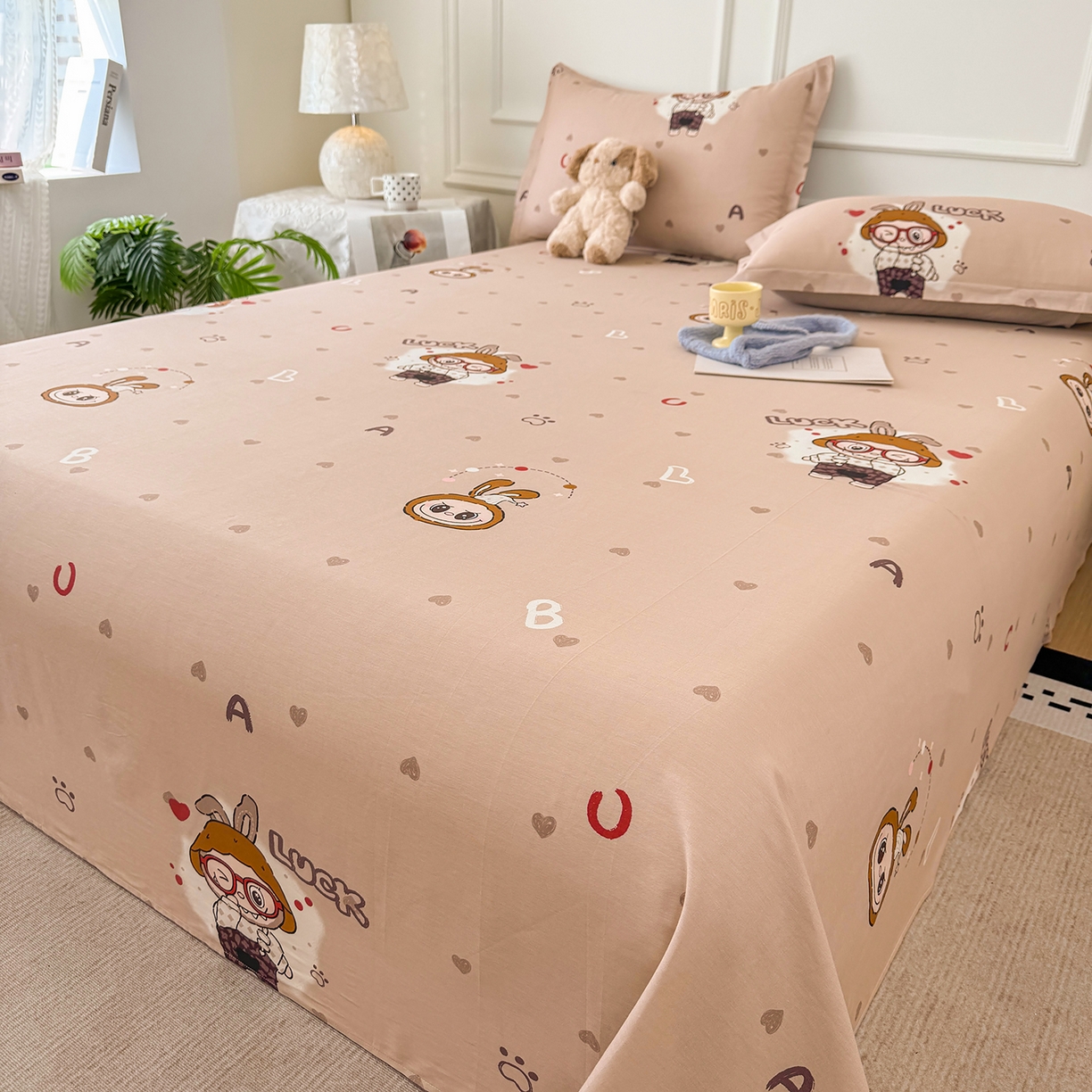 91家纺网 家纺一手货源 找家纺 壹贝家纺 2026新款全棉喷气印花床单系列 小布