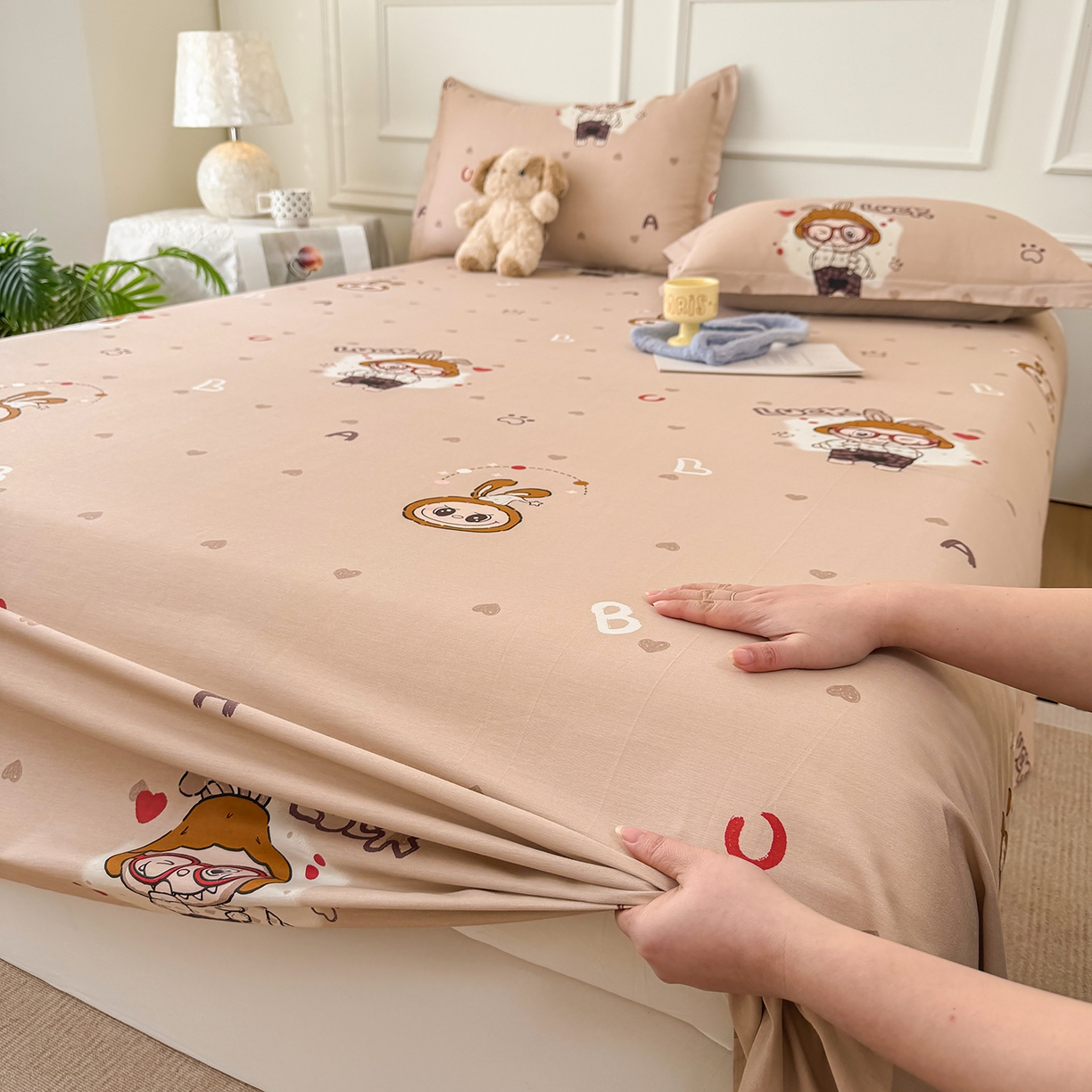 91家纺网 家纺一手货源 找家纺 壹贝家纺 2026新款全棉喷气印花床单系列 小布