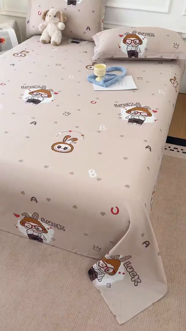 91家纺网 家纺一手货源 找家纺 壹贝家纺 2026新款全棉喷气印花床单系列 小布