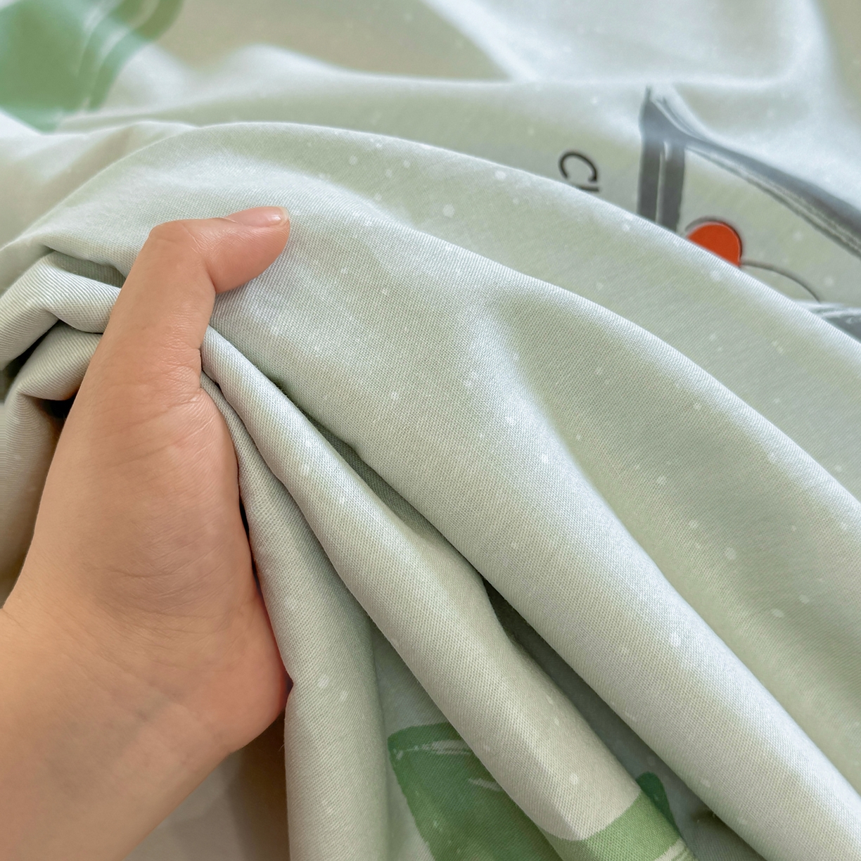 91家纺网 家纺一手货源 找家纺 壹贝家纺 2026新款全棉喷气印花床单系列 小可布丁