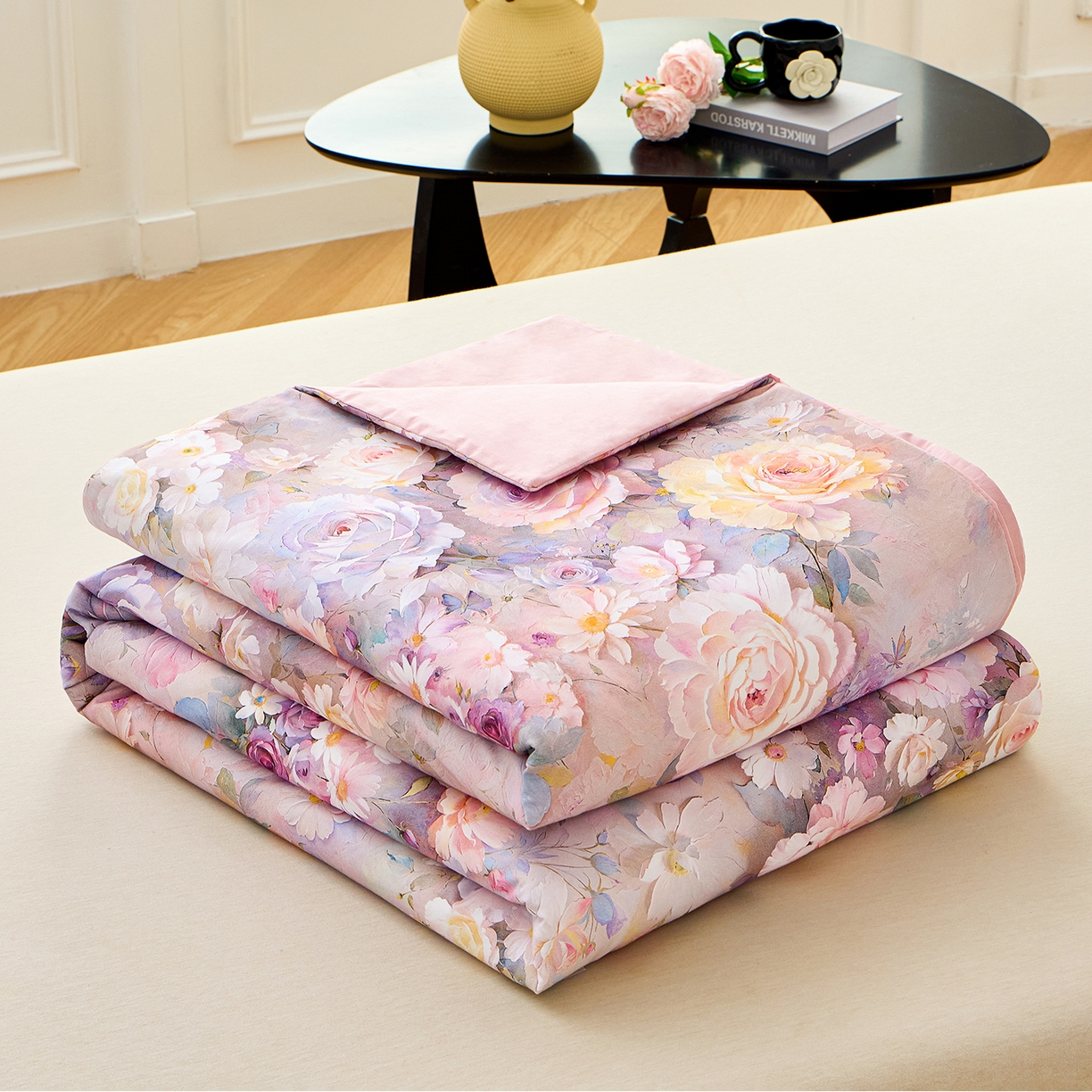 91家纺网 家纺一手货源 找家纺 （总）元元家居（元元被业） 2026新款全棉纯棉13372印花两用夏被夏凉被空调被