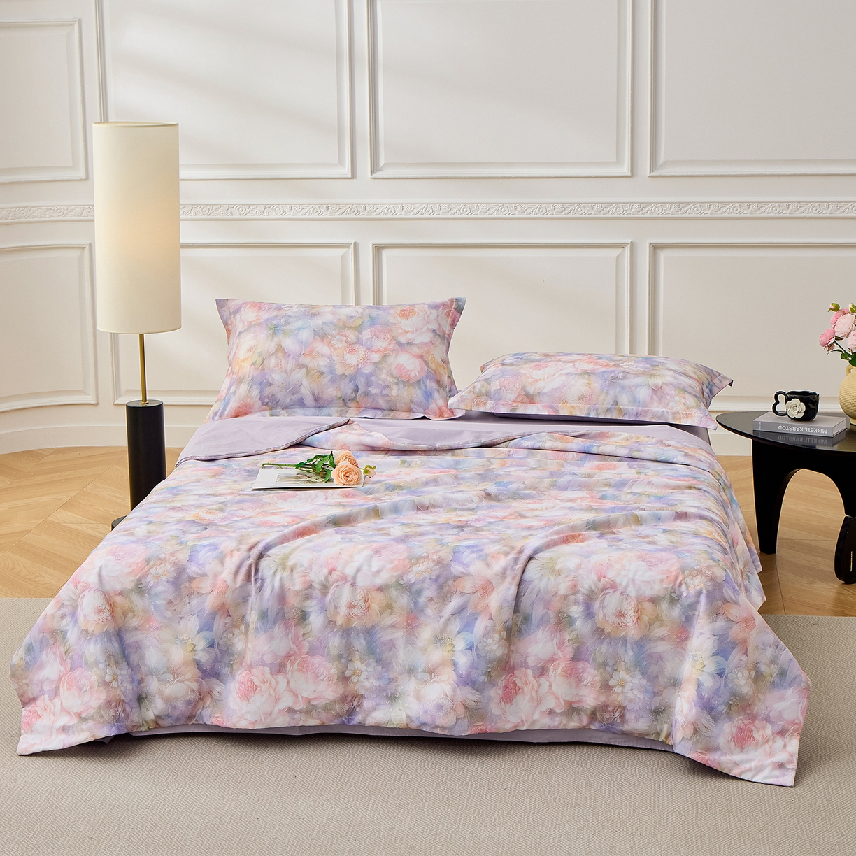 91家纺网 家纺一手货源 找家纺 元元家居（元元被业） 2026新款全棉纯棉13372印花两用夏被夏凉被空调被 春风