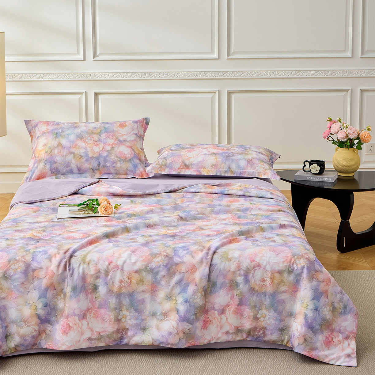 91家纺网 家纺一手货源 找家纺 元元家居（元元被业） 2026新款全棉纯棉13372印花两用夏被夏凉被空调被 春风