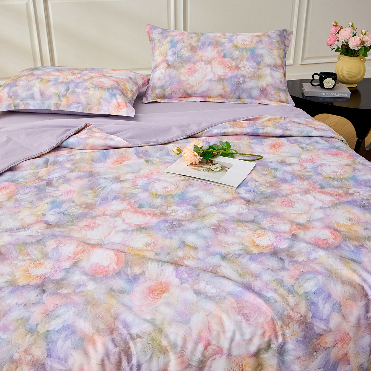 91家纺网 家纺一手货源 找家纺 元元家居（元元被业） 2026新款全棉纯棉13372印花两用夏被夏凉被空调被 春风