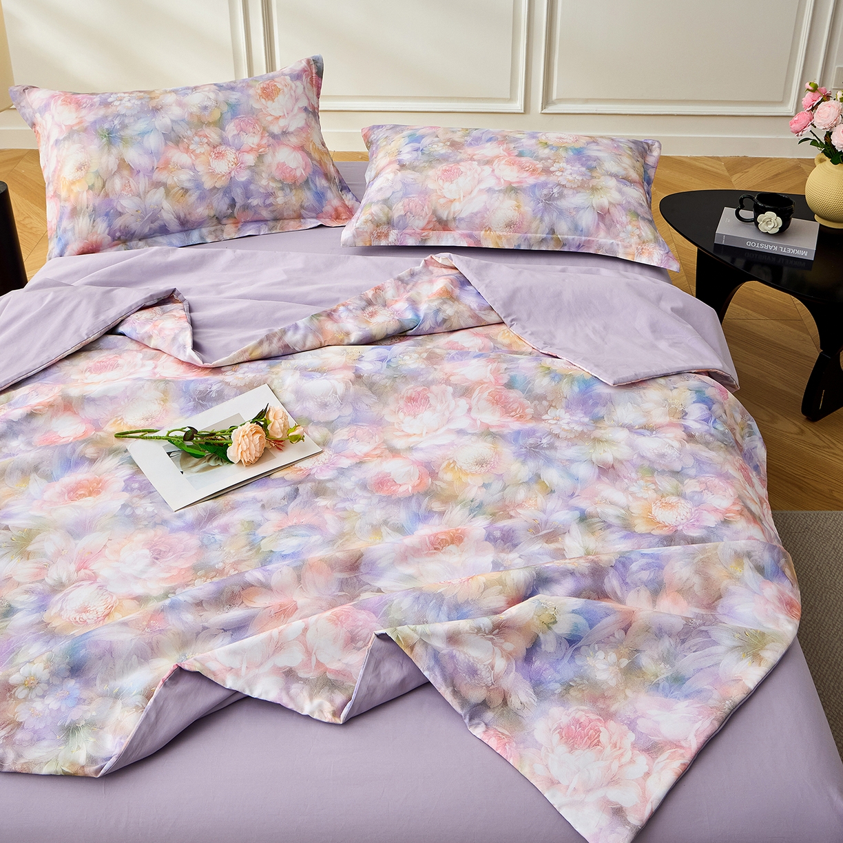 91家纺网 家纺一手货源 找家纺 元元家居（元元被业） 2026新款全棉纯棉13372印花两用夏被夏凉被空调被 春风