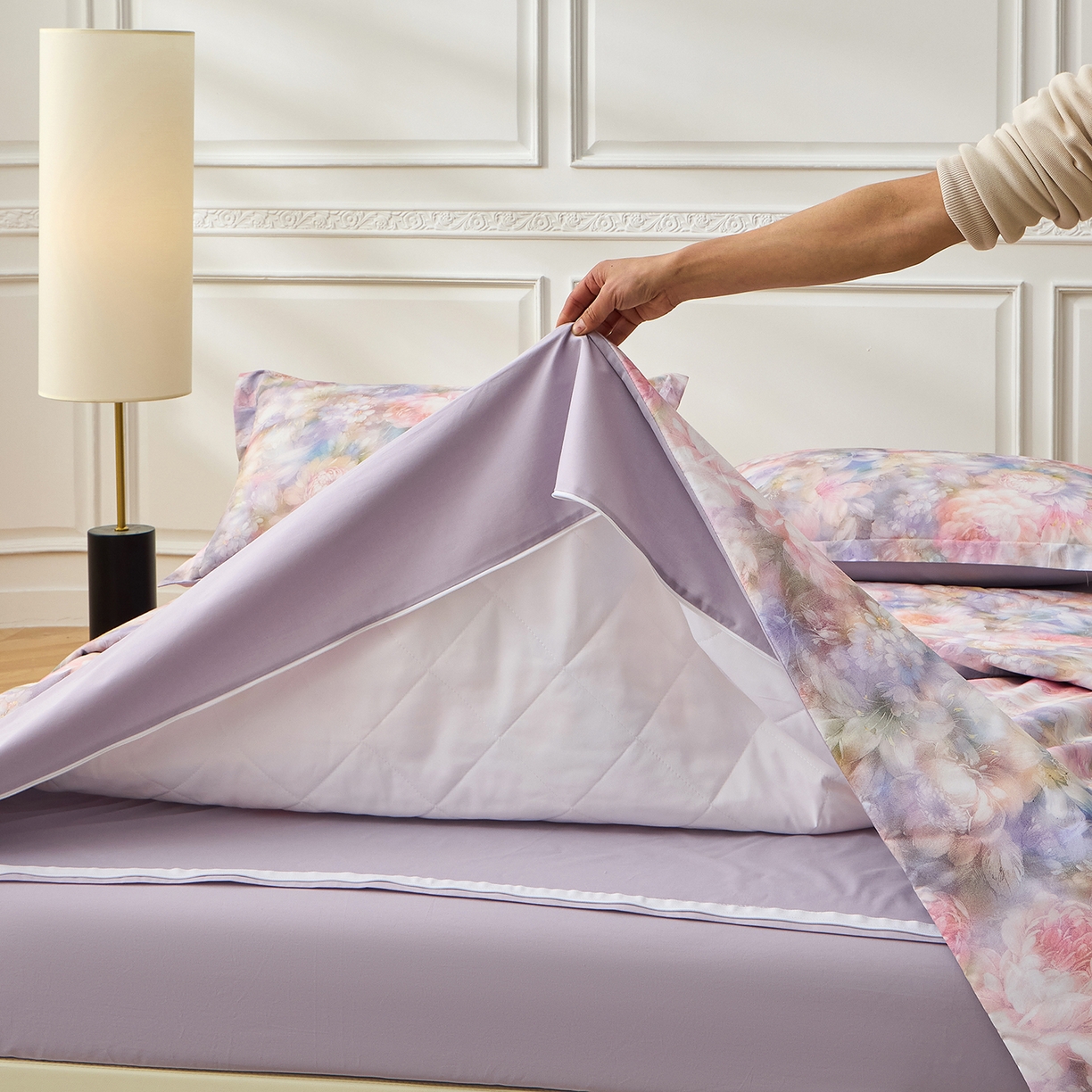 91家纺网 家纺一手货源 找家纺 元元家居（元元被业） 2026新款全棉纯棉13372印花两用夏被夏凉被空调被 春风