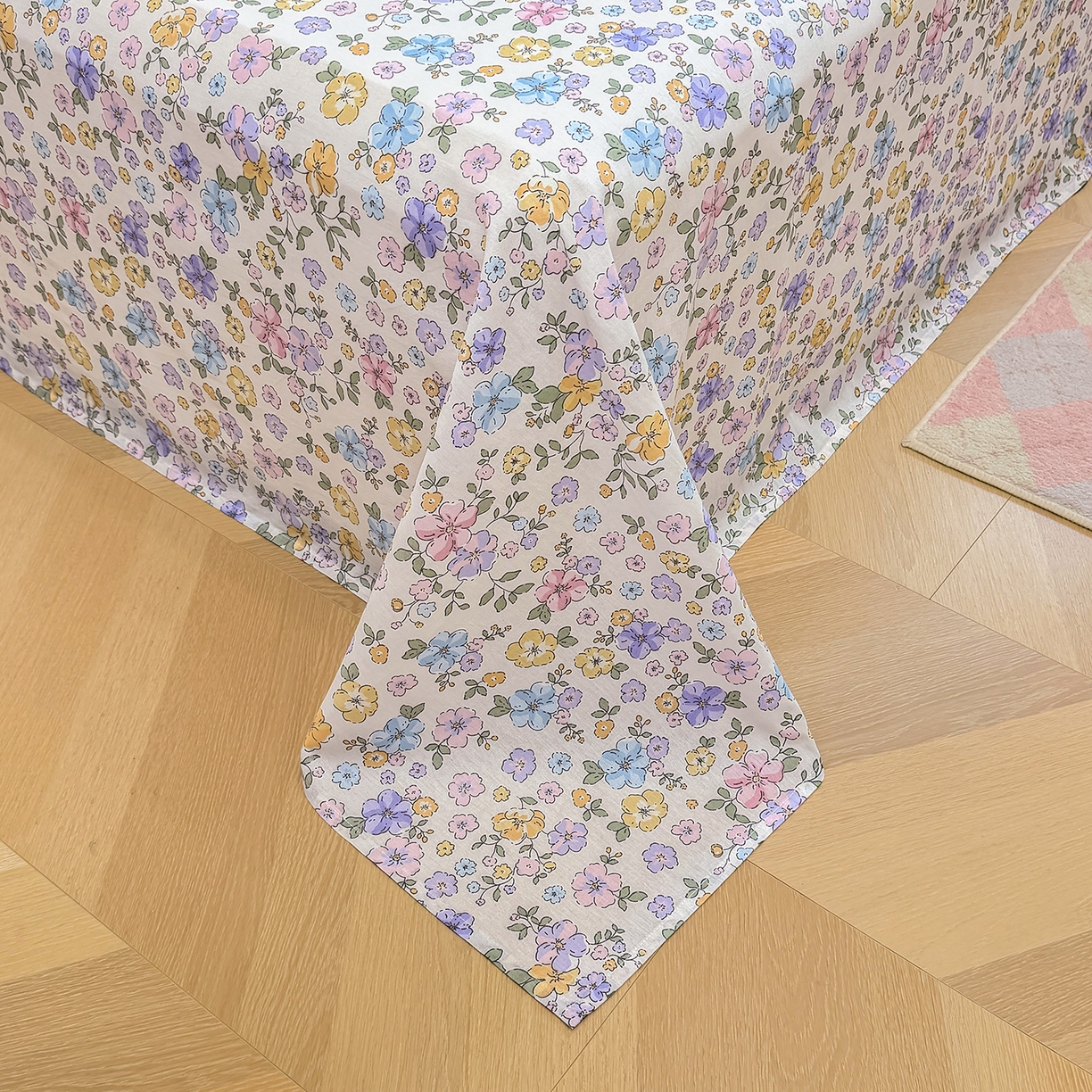 91家纺网 家纺一手货源 找家纺 壹贝家纺 2026新款全棉喷气印花床单系列 小美满