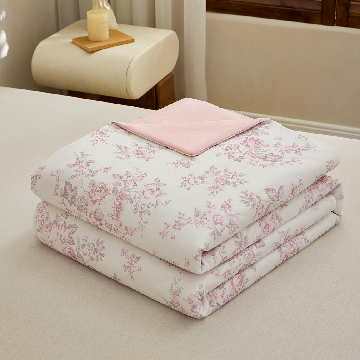 元元家居（元元被业） 2026新款全棉纯棉13372印花两用夏被夏凉被空调被 芙尔