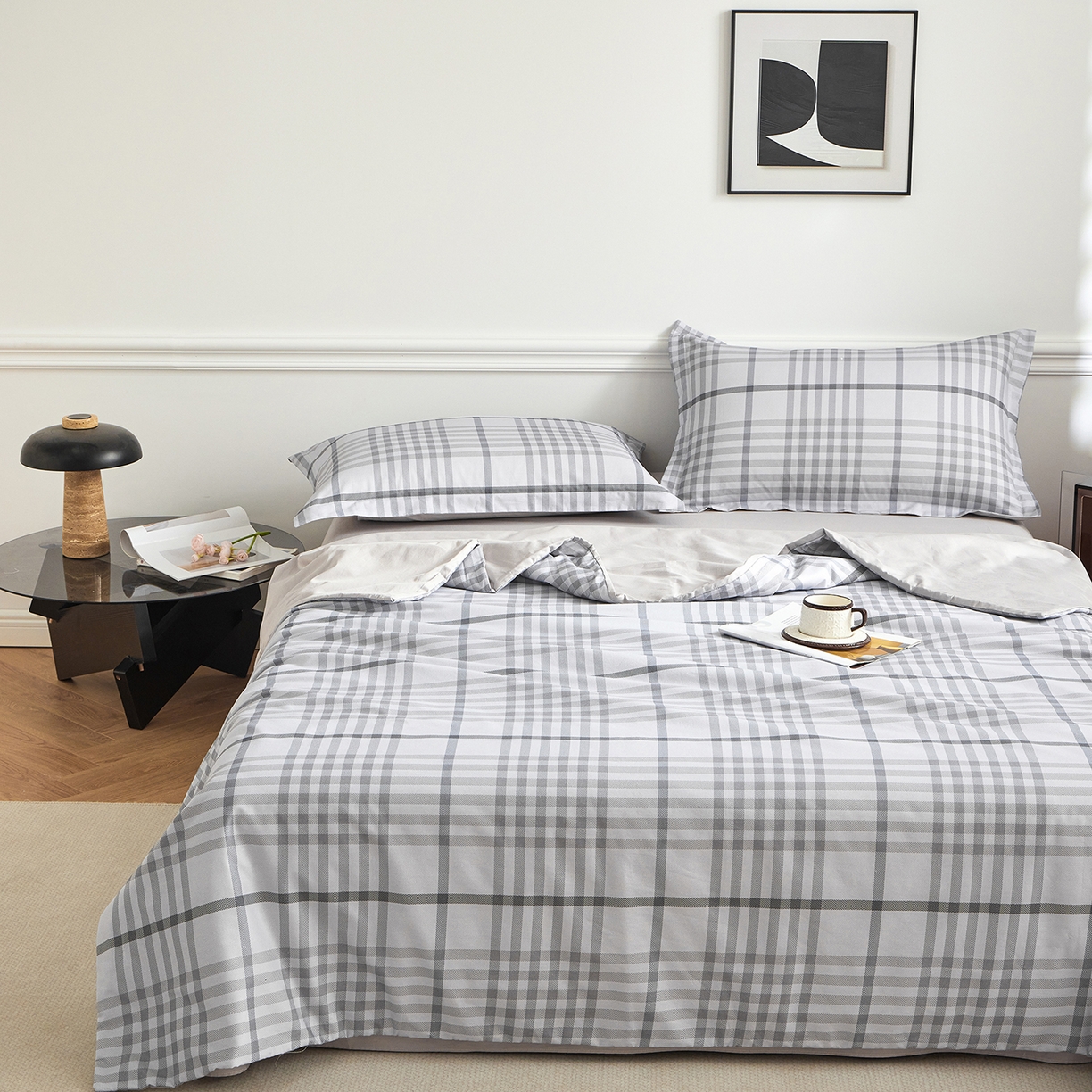 91家纺网 家纺一手货源 找家纺 元元家居（元元被业） 2026新款全棉纯棉13372印花两用夏被夏凉被空调被 格调