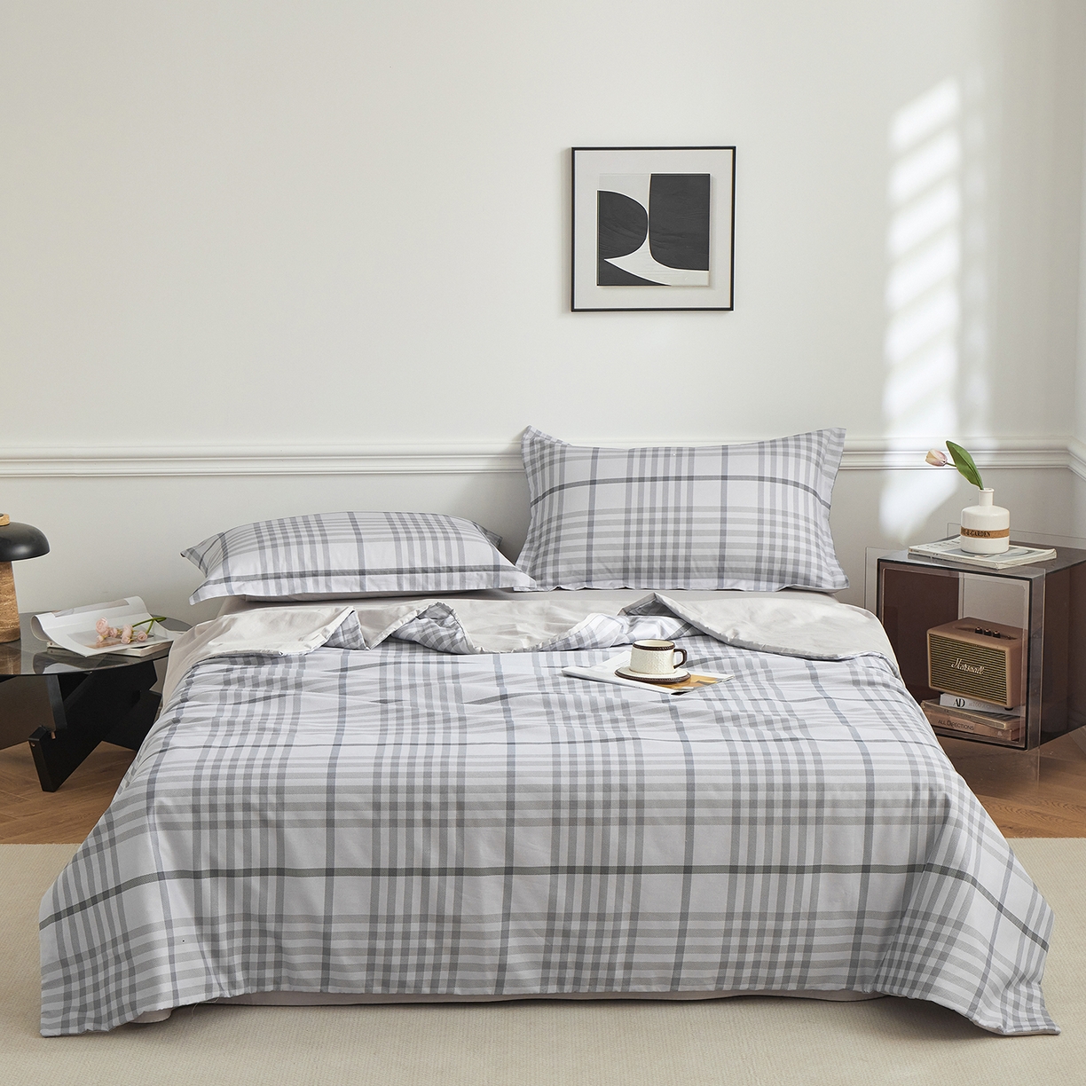 91家纺网 家纺一手货源 找家纺 元元家居（元元被业） 2026新款全棉纯棉13372印花两用夏被夏凉被空调被 格调