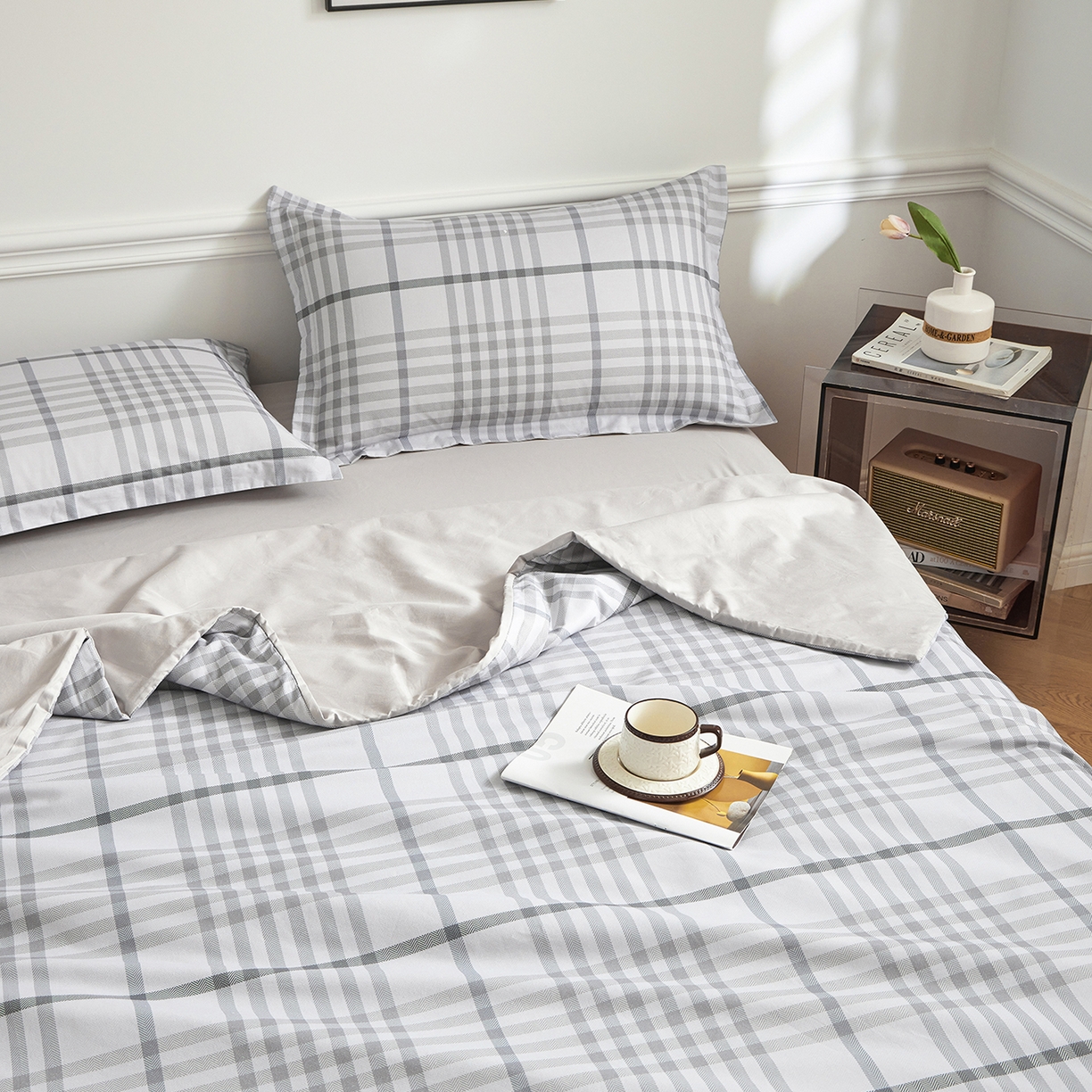 91家纺网 家纺一手货源 找家纺 元元家居（元元被业） 2026新款全棉纯棉13372印花两用夏被夏凉被空调被 格调