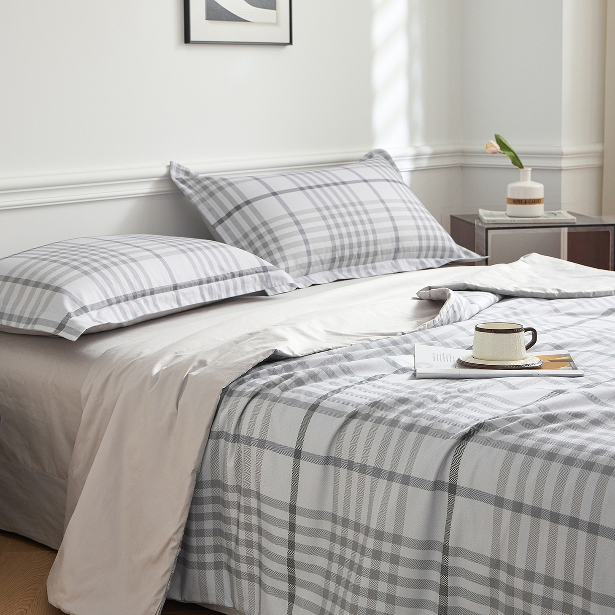 91家纺网 家纺一手货源 找家纺 元元家居（元元被业） 2026新款全棉纯棉13372印花两用夏被夏凉被空调被 格调