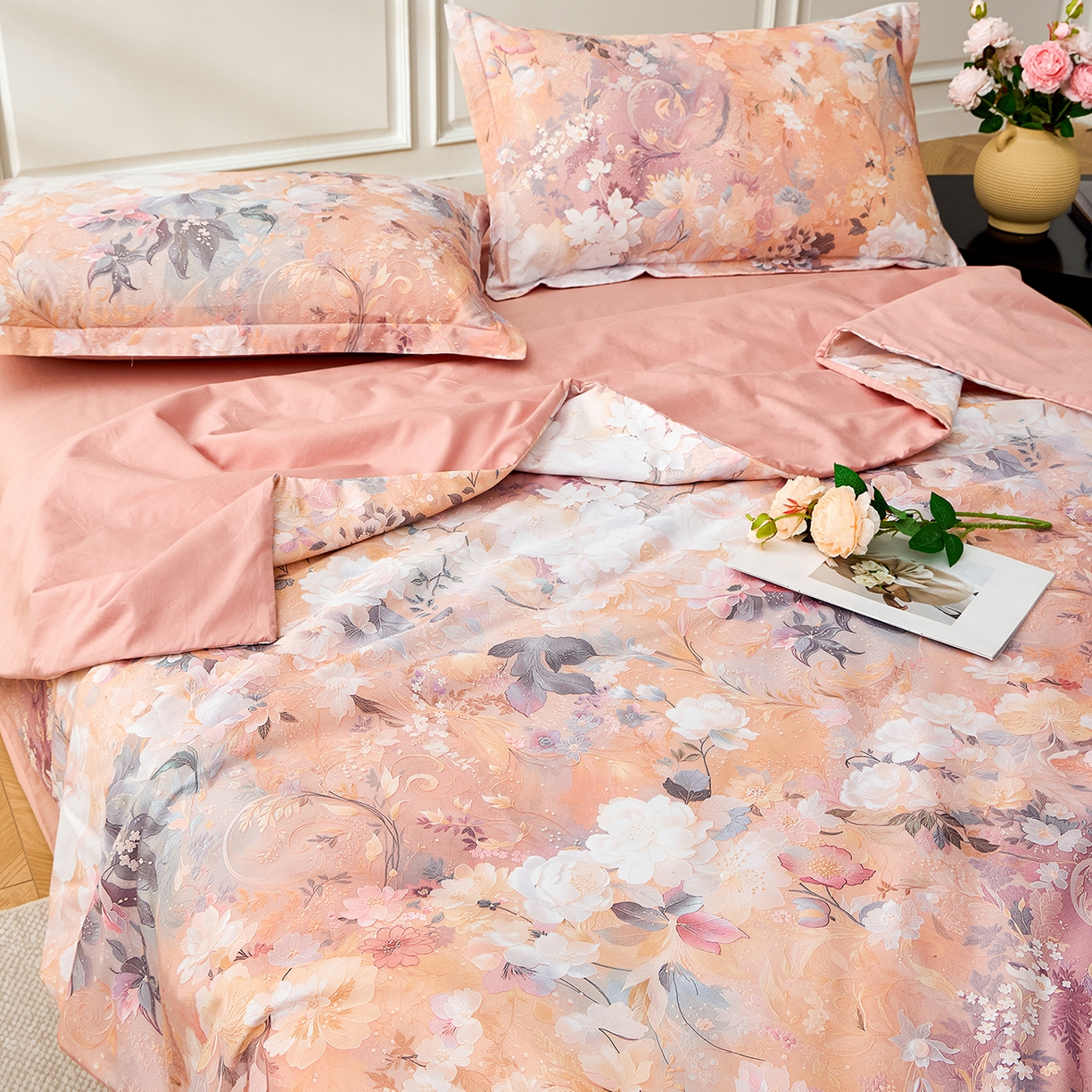 91家纺网 家纺一手货源 找家纺 元元家居（元元被业） 2026新款全棉纯棉13372印花两用夏被夏凉被空调被 惊艳