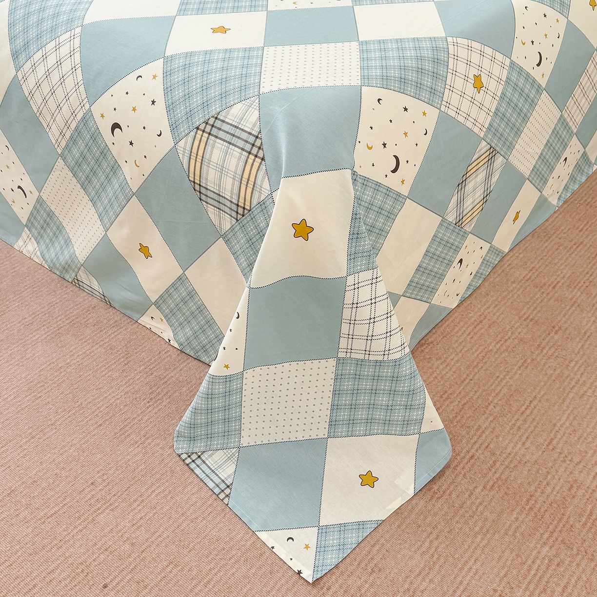 91家纺网 家纺一手货源 找家纺 壹贝家纺 2026新款全棉喷气印花床单系列 星空