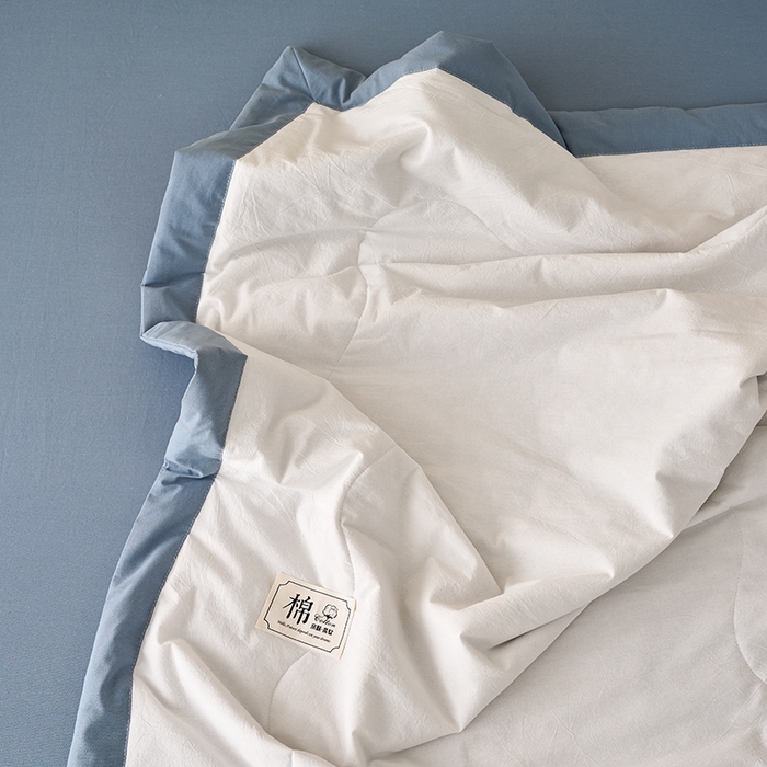 91家纺网 家纺一手货源 找家纺 （总）暖阳 2026新款全棉水洗棉拼色棉花夏被夏凉被被子被芯