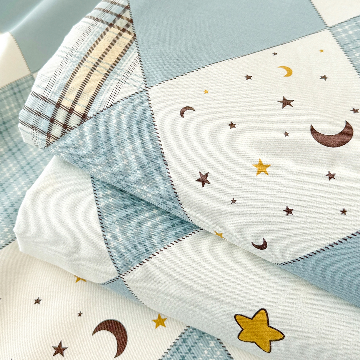 91家纺网 家纺一手货源 找家纺 壹贝家纺 2026新款全棉喷气印花床单系列 星空