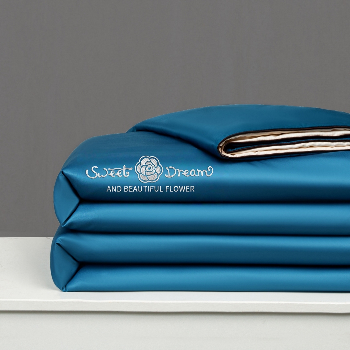 91家纺网 家纺一手货源 找家纺 （总）欢乐季 2026新款A类水洗冰丝山茶花刺绣夏被夏凉被空调被四件套