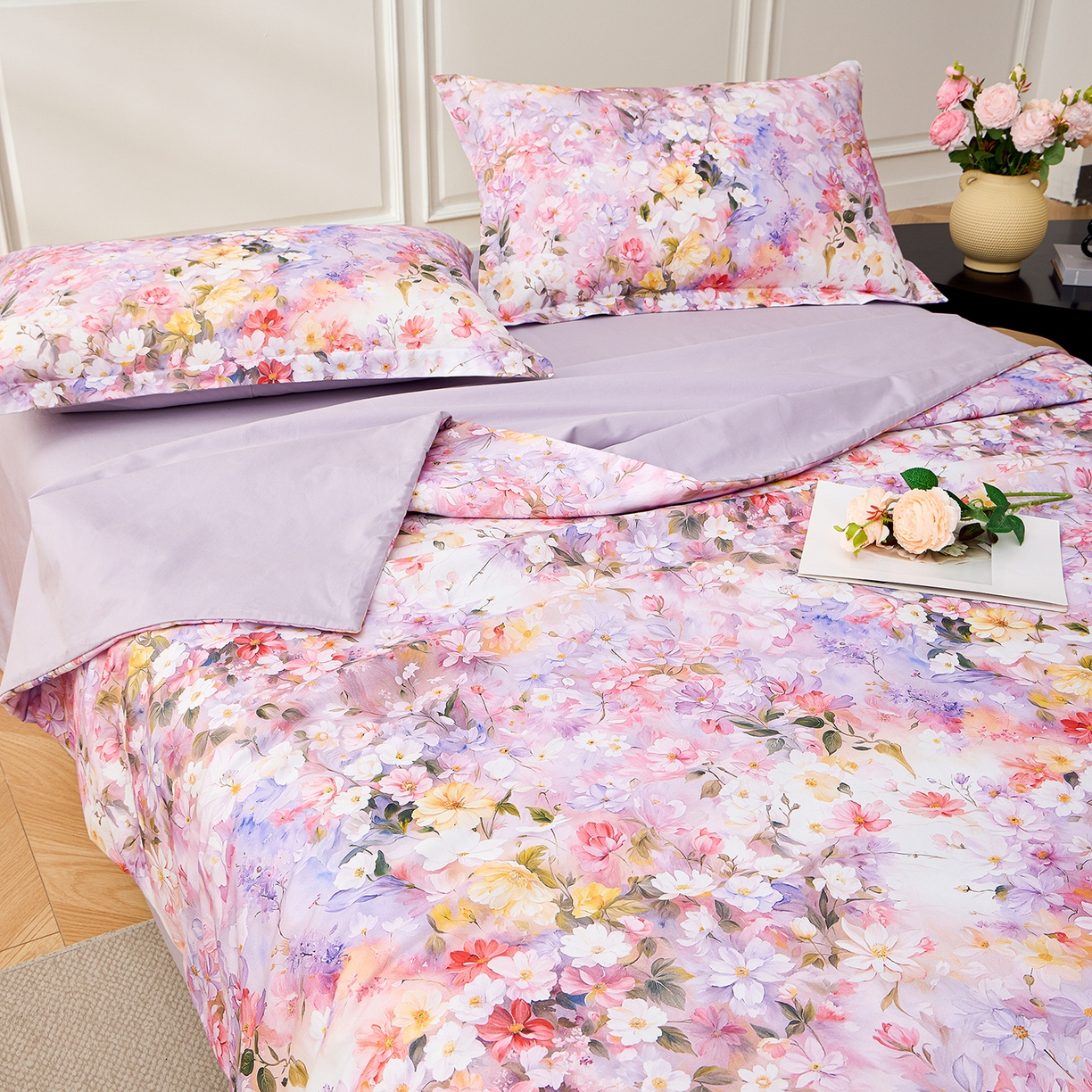 91家纺网 家纺一手货源 找家纺 元元家居（元元被业） 2026新款全棉纯棉13372印花两用夏被夏凉被空调被 闪亮