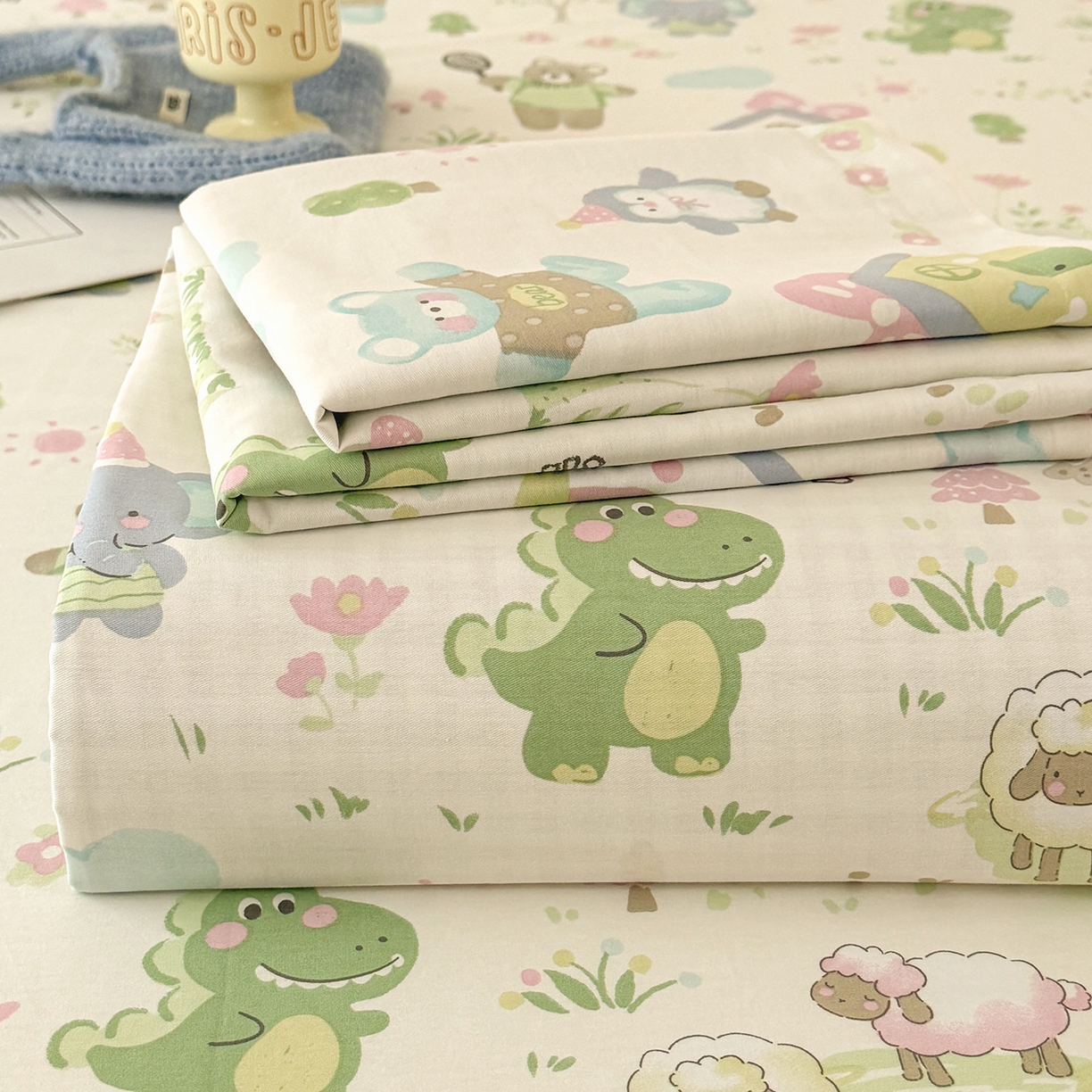 91家纺网 家纺一手货源 找家纺 壹贝家纺 2026新款全棉喷气印花床单系列 幸福之家