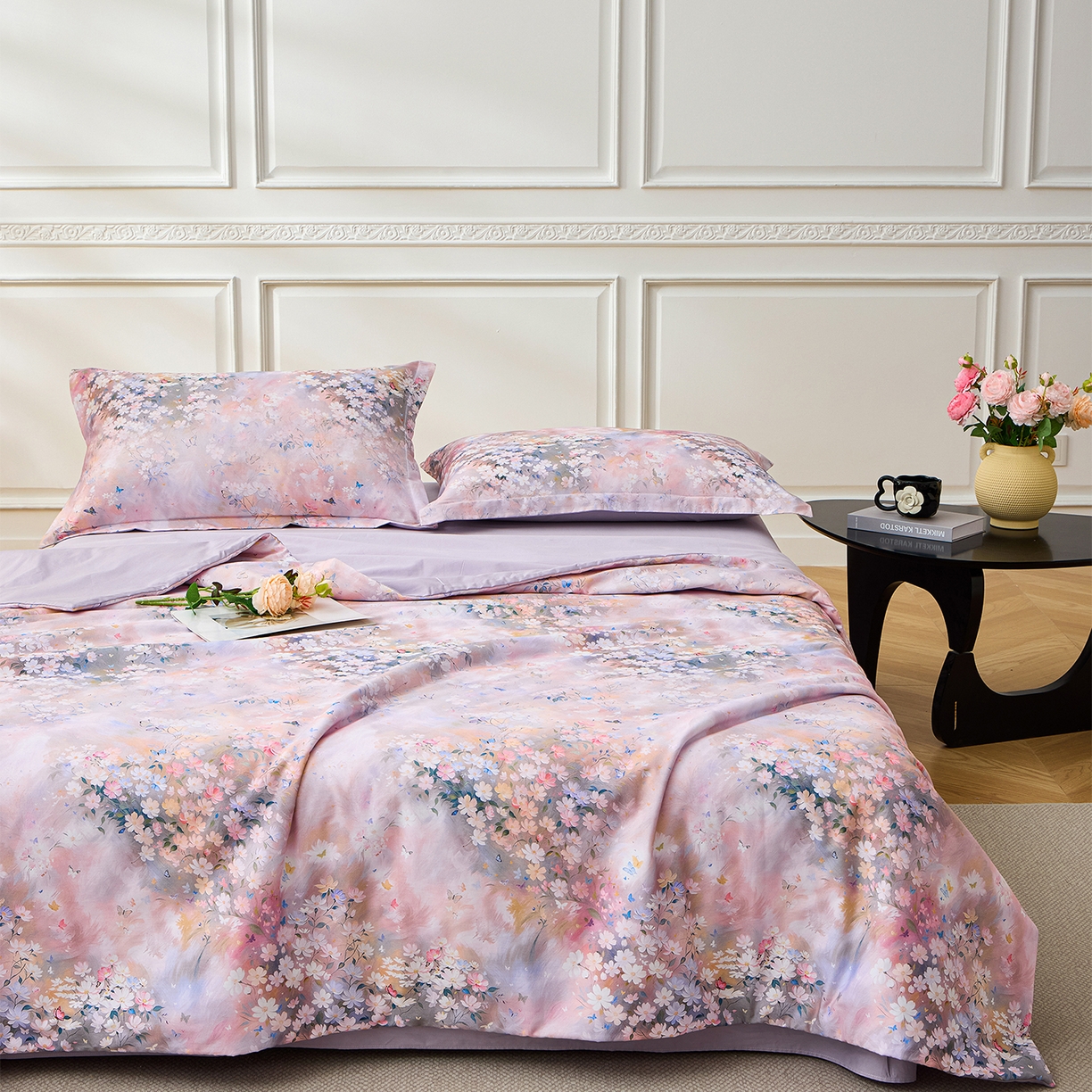 91家纺网 家纺一手货源 找家纺 元元家居（元元被业） 2026新款全棉纯棉13372印花两用夏被夏凉被空调被 时光