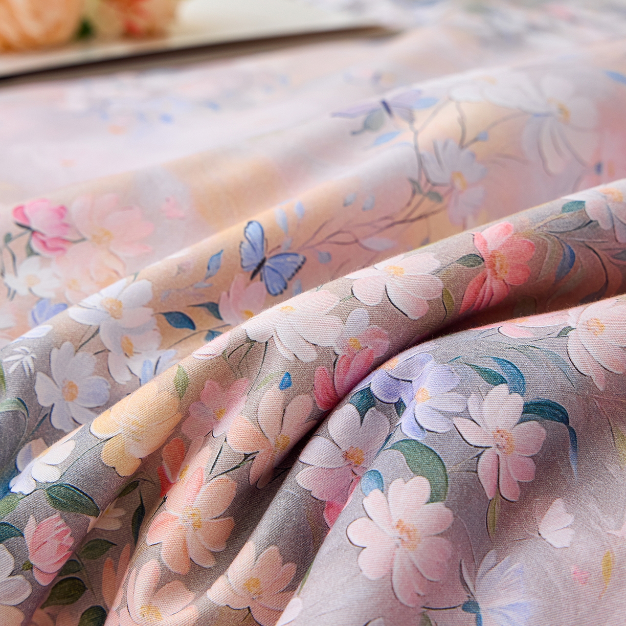 91家纺网 家纺一手货源 找家纺 元元家居（元元被业） 2026新款全棉纯棉13372印花两用夏被夏凉被空调被 时光