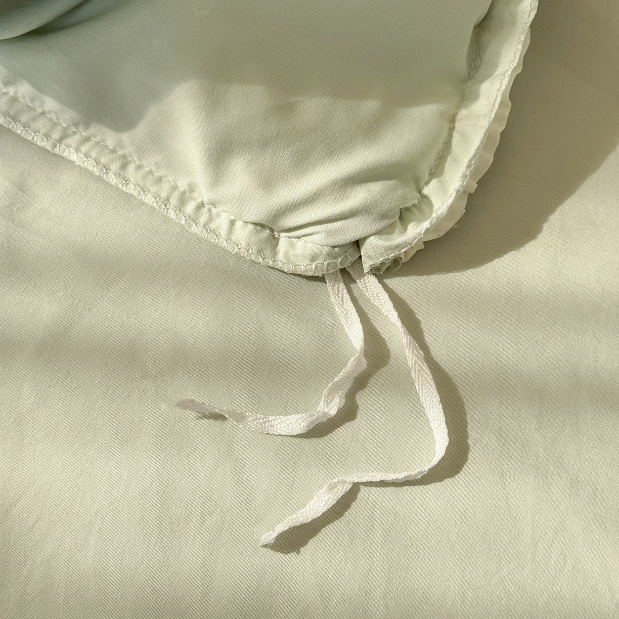 91家纺网 家纺一手货源 找家纺 庭笙 2026新款古法水洗棉感法式立体花韩版花边四件套-铃兰妙语 铃兰妙语-绿