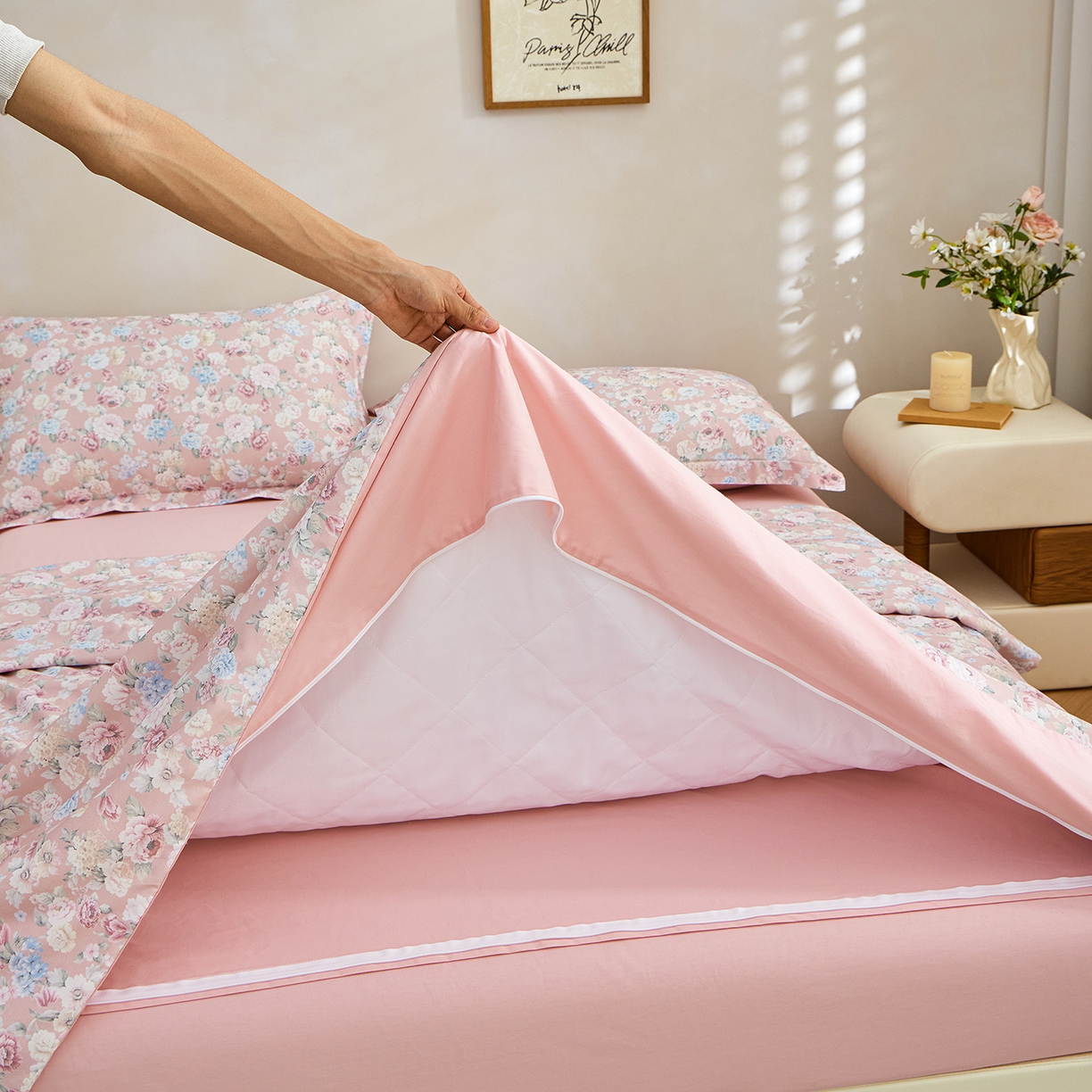 91家纺网 家纺一手货源 找家纺 元元家居（元元被业） 2026新款全棉纯棉13372印花两用夏被夏凉被空调被 朔奇