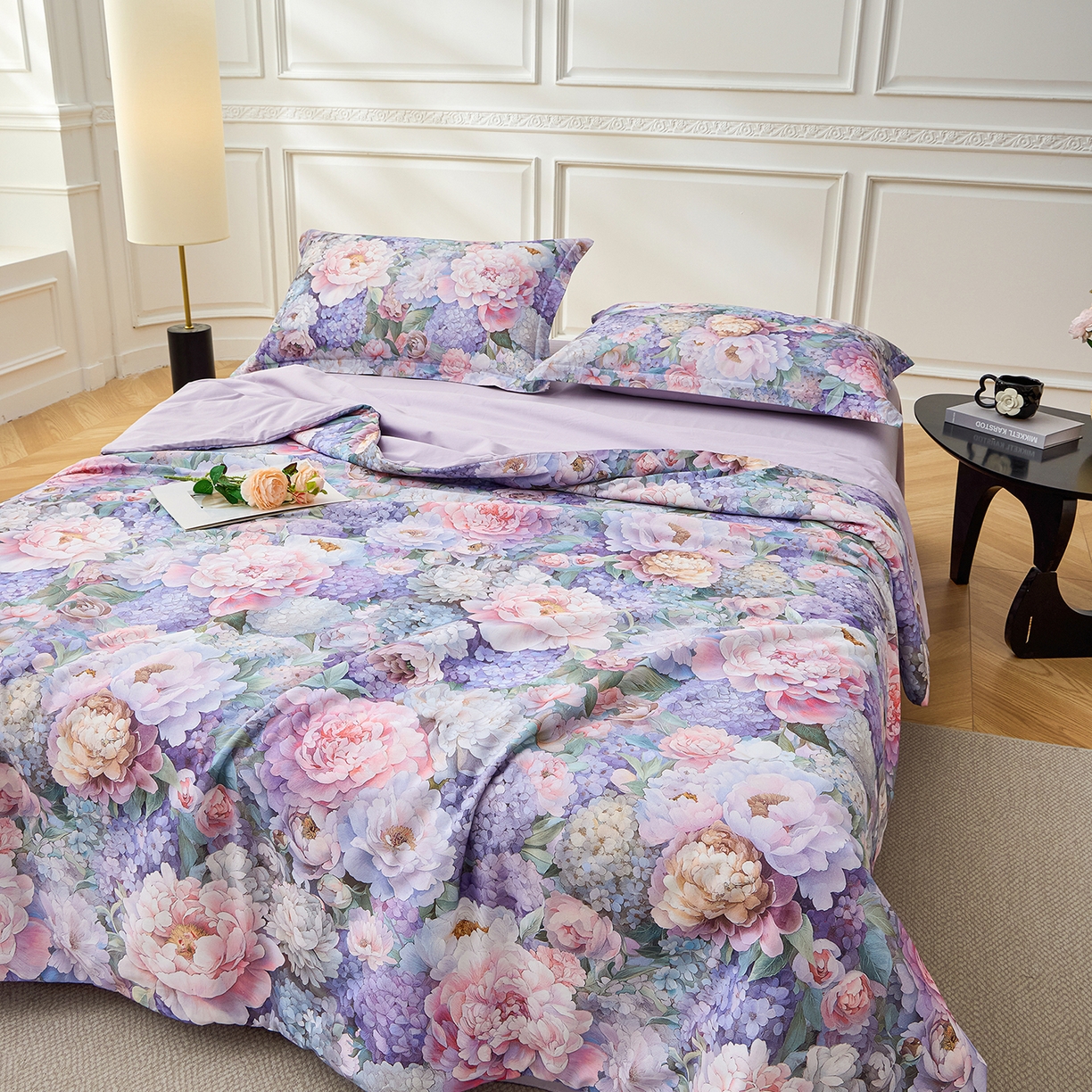 91家纺网 家纺一手货源 找家纺 元元家居（元元被业） 2026新款全棉纯棉13372印花两用夏被夏凉被空调被 思思