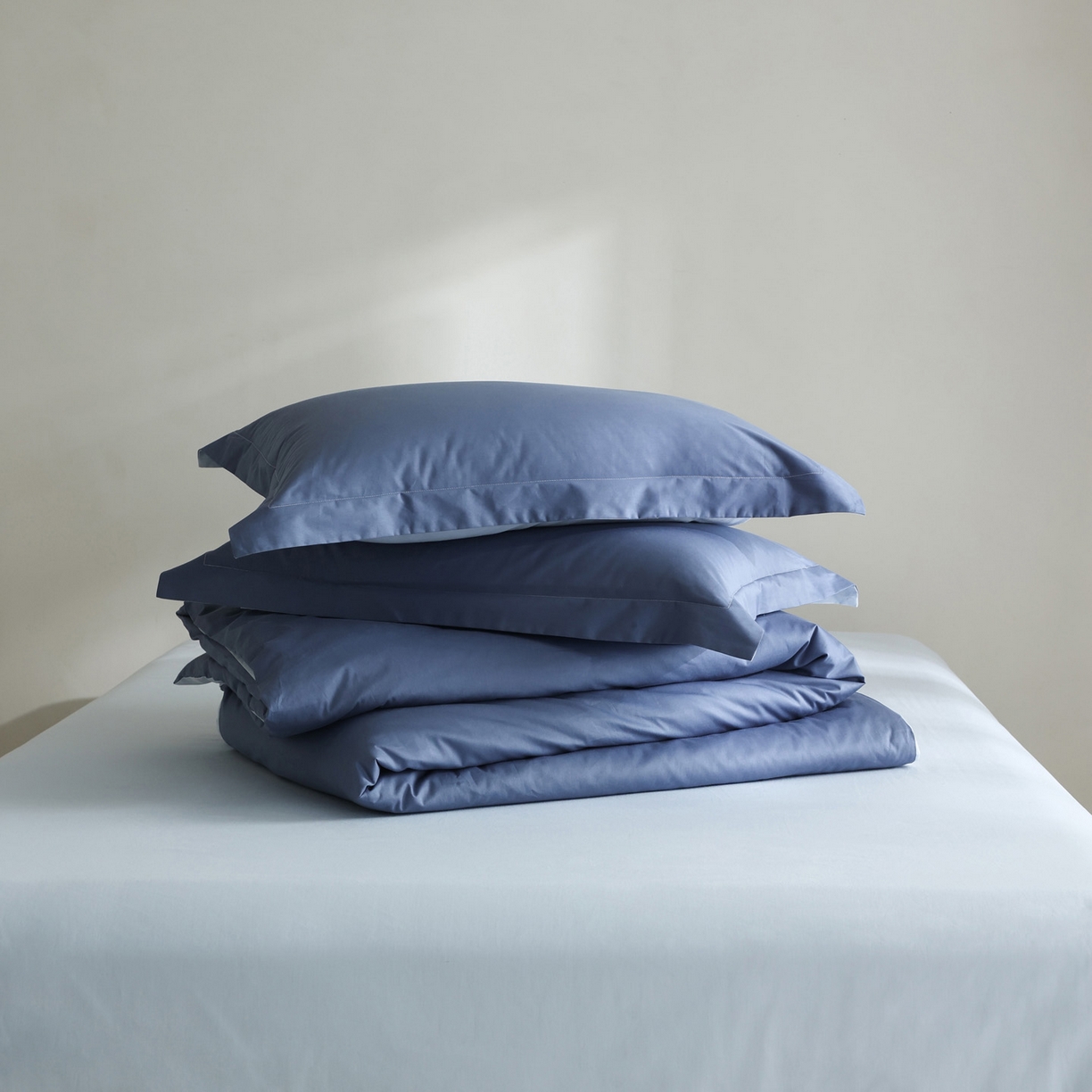 91家纺网 家纺一手货源 找家纺 （总）万盛家纺 2026新款全棉40支极简风拼色四件套（无影墙风格）