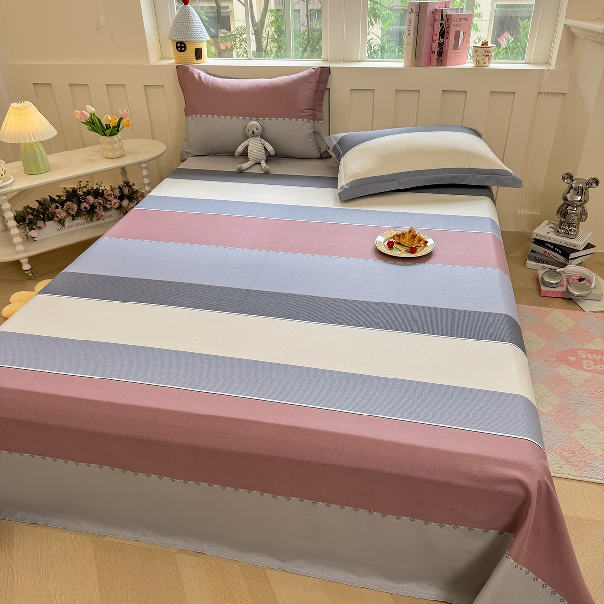 91家纺网 家纺一手货源 找家纺 壹贝家纺 2026新款全棉喷气印花床单系列 致青春