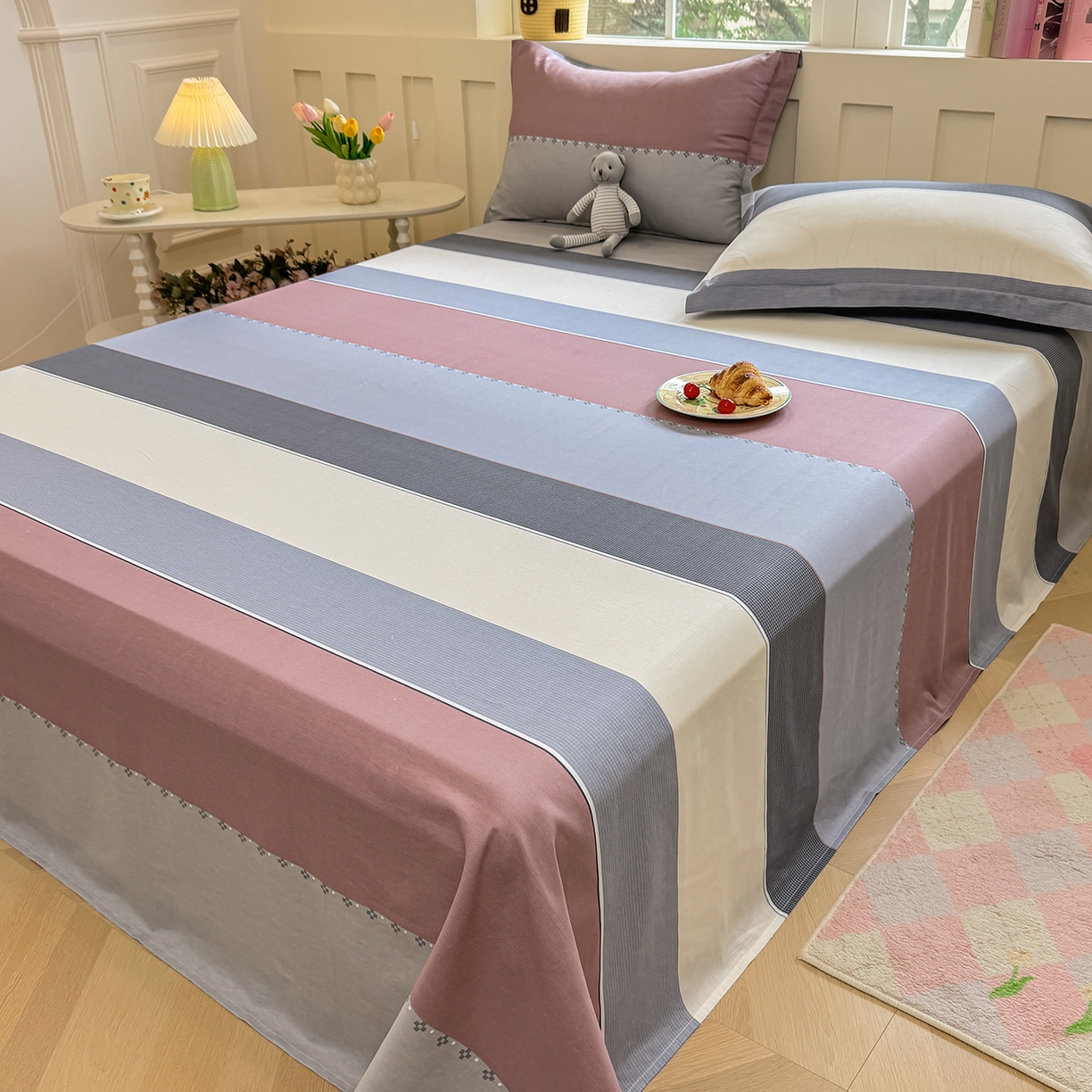 91家纺网 家纺一手货源 找家纺 壹贝家纺 2026新款全棉喷气印花床单系列 致青春