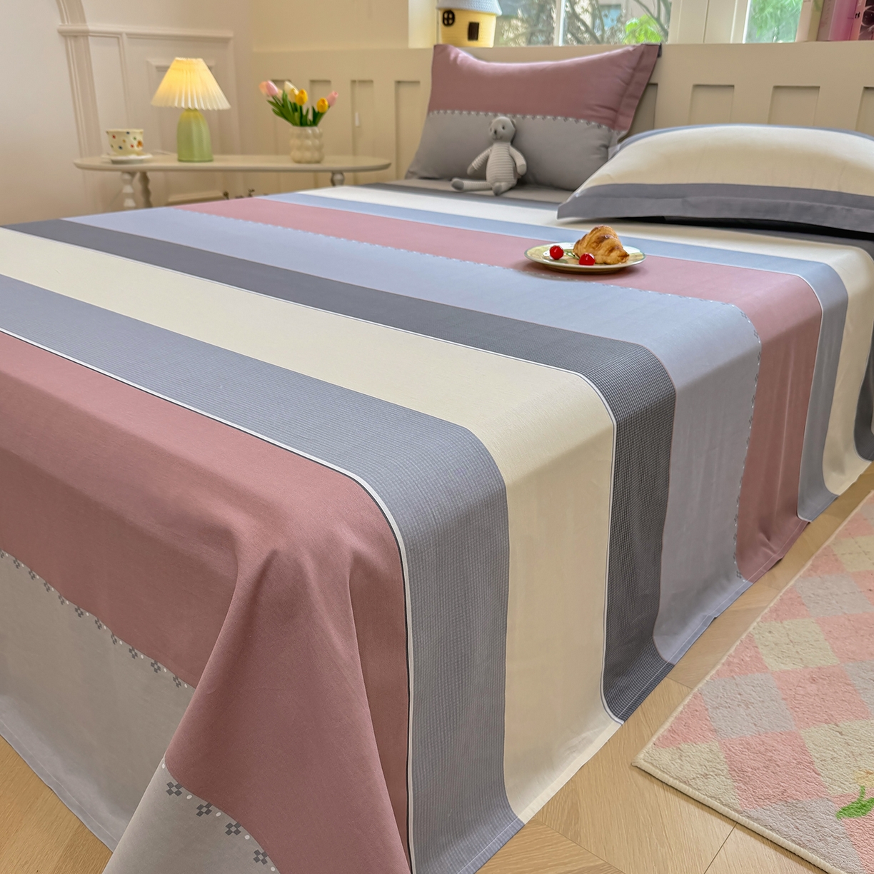 91家纺网 家纺一手货源 找家纺 壹贝家纺 2026新款全棉喷气印花床单系列 致青春