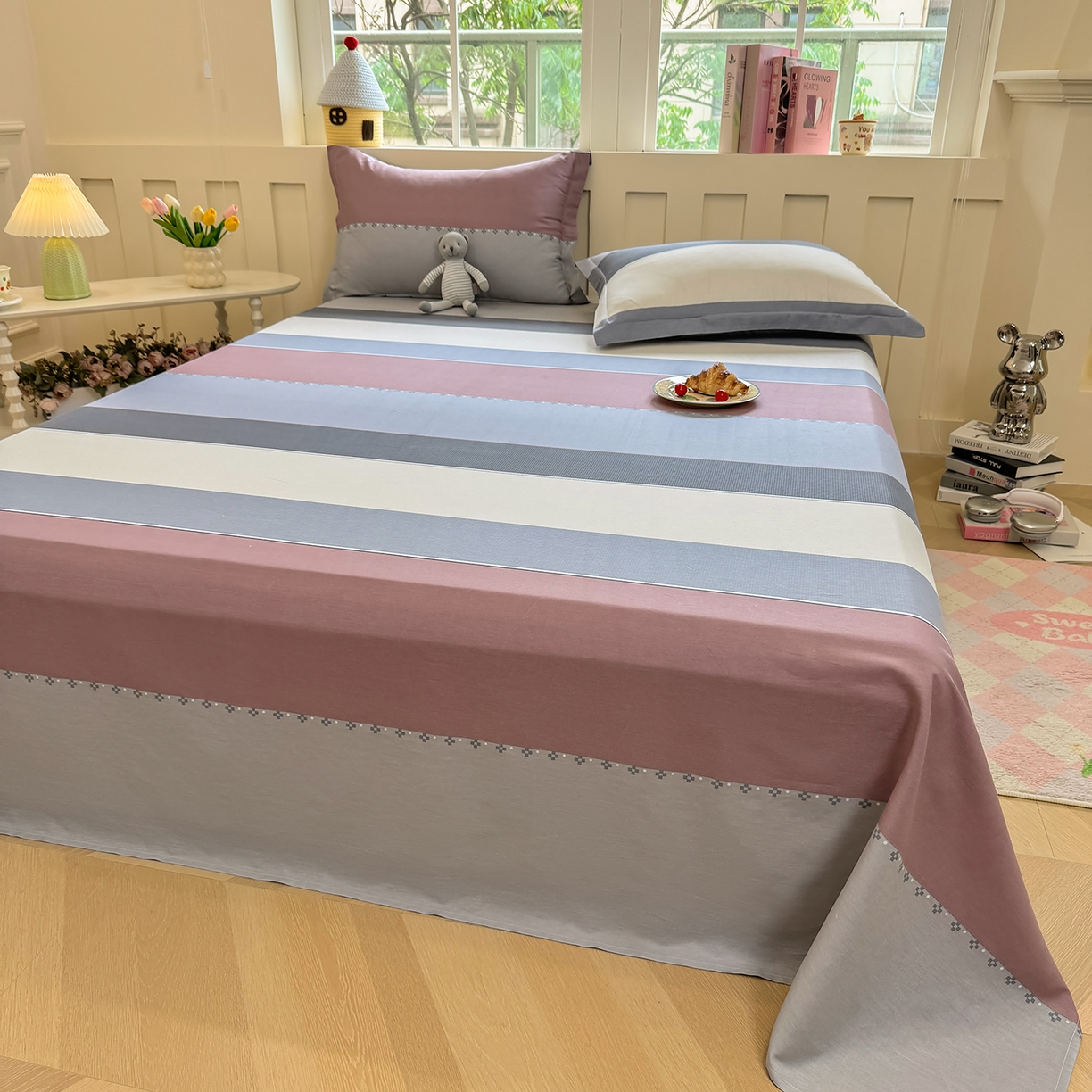 91家纺网 家纺一手货源 找家纺 壹贝家纺 2026新款全棉喷气印花床单系列 致青春