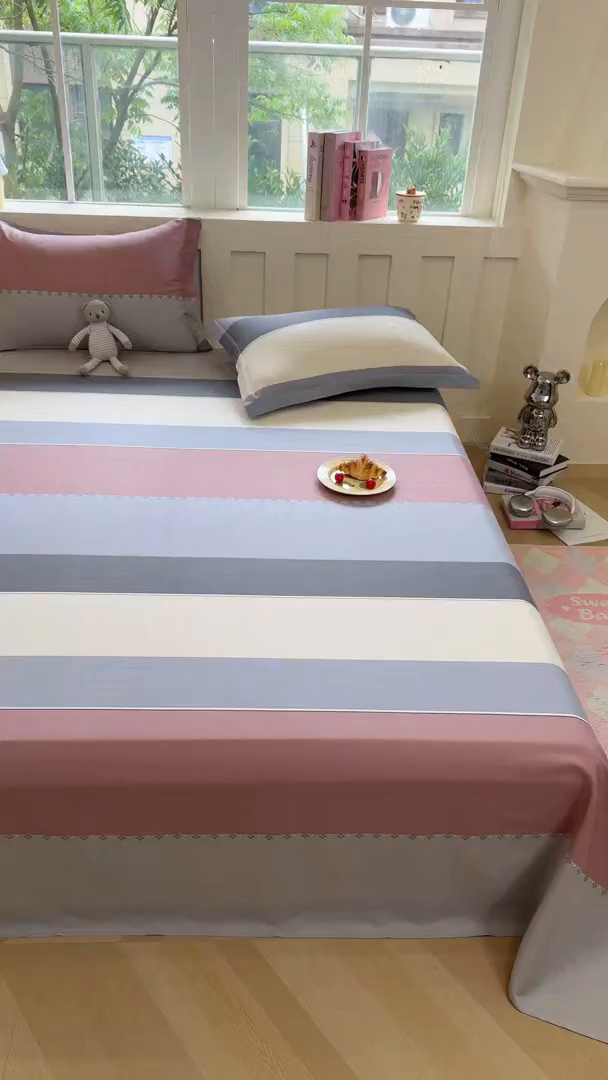 91家纺网 家纺一手货源 找家纺 壹贝家纺 2026新款全棉喷气印花床单系列 致青春