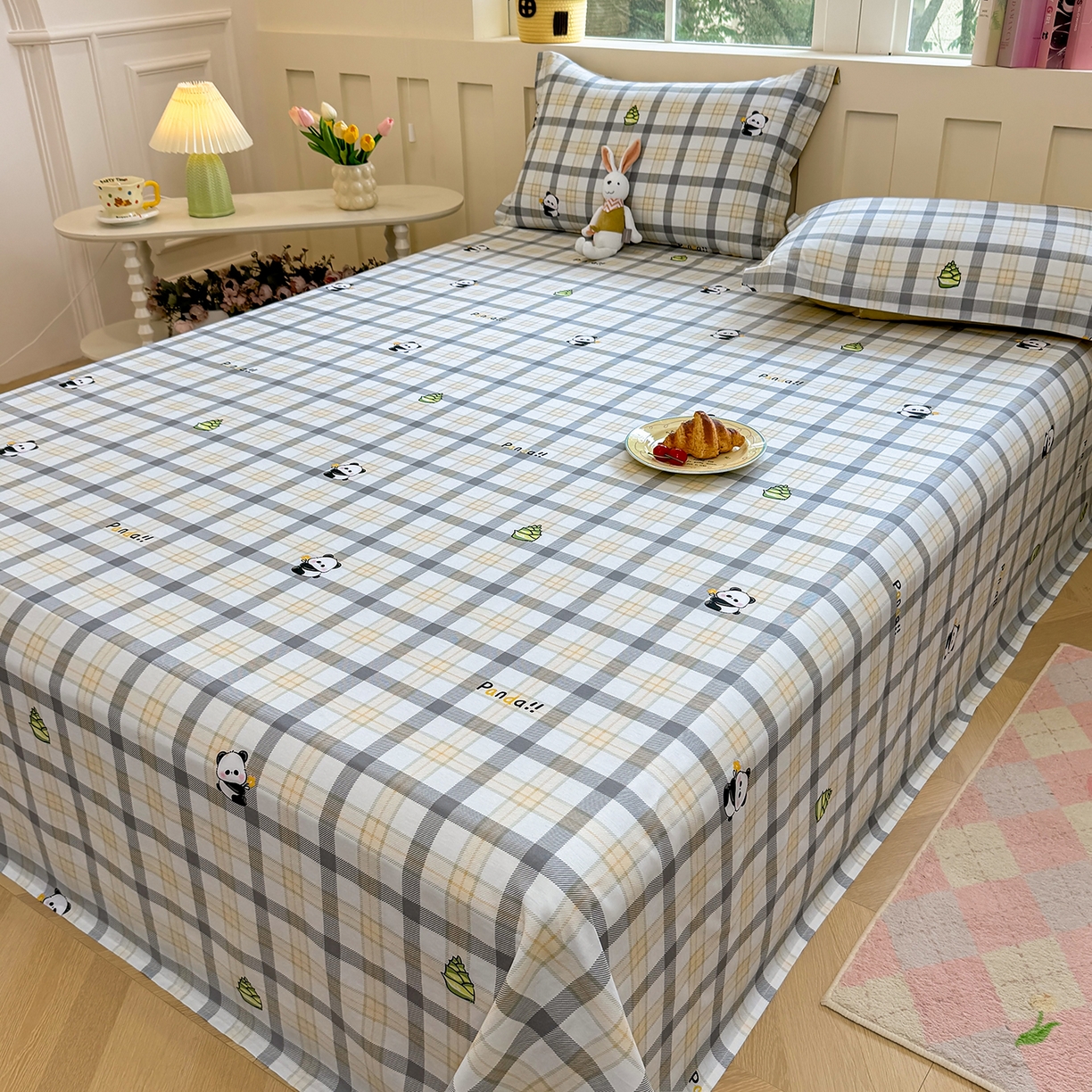 91家纺网 家纺一手货源 找家纺 壹贝家纺 2026新款全棉喷气印花床单系列 竹林物语