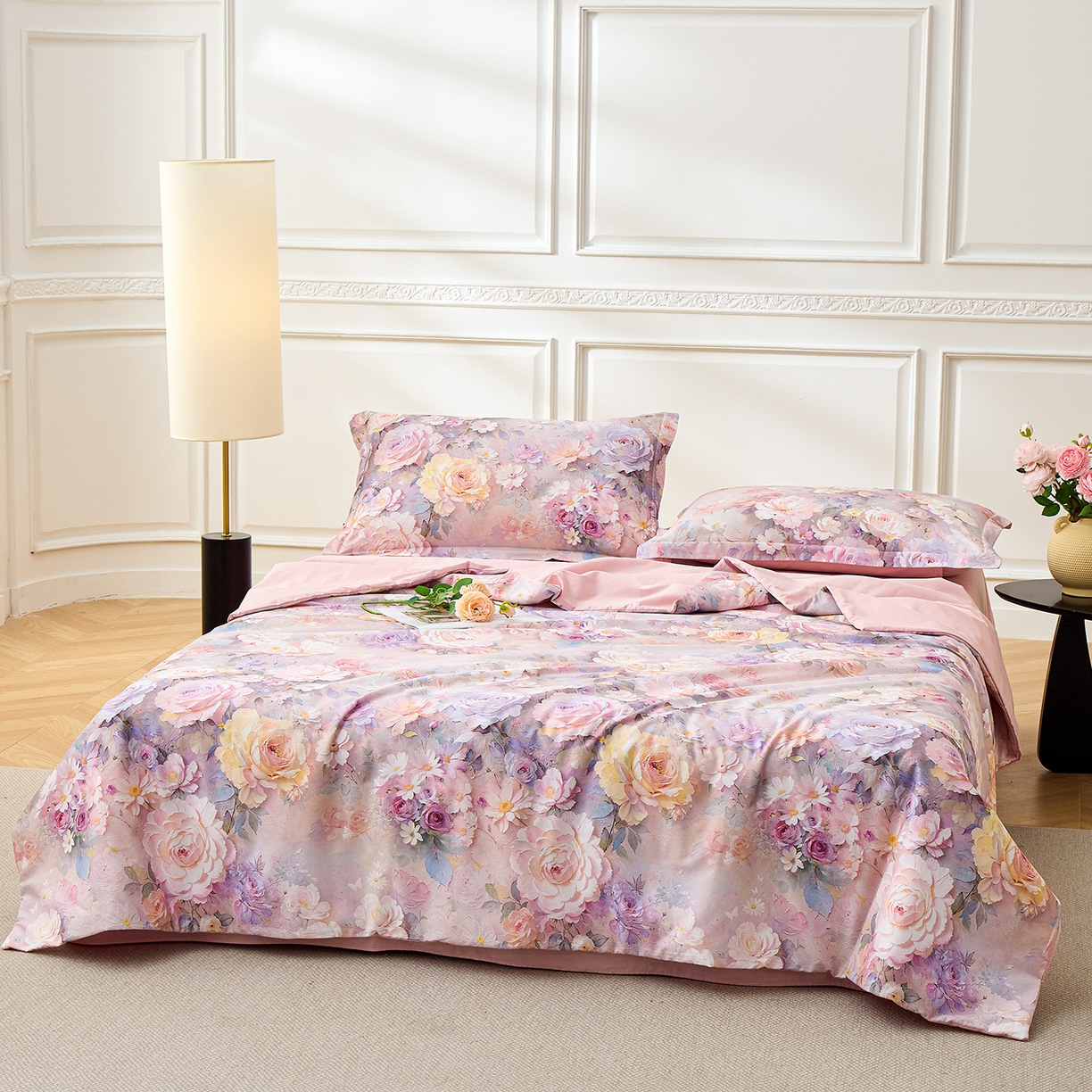 91家纺网 家纺一手货源 找家纺 元元家居（元元被业） 2026新款全棉纯棉13372印花两用夏被夏凉被空调被 云樾