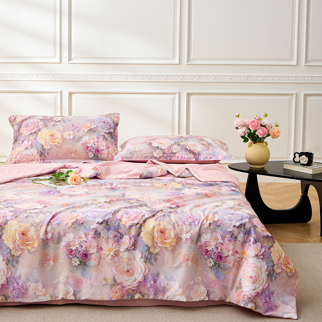 91家纺网 家纺一手货源 找家纺 元元家居（元元被业） 2026新款全棉纯棉13372印花两用夏被夏凉被空调被 云樾