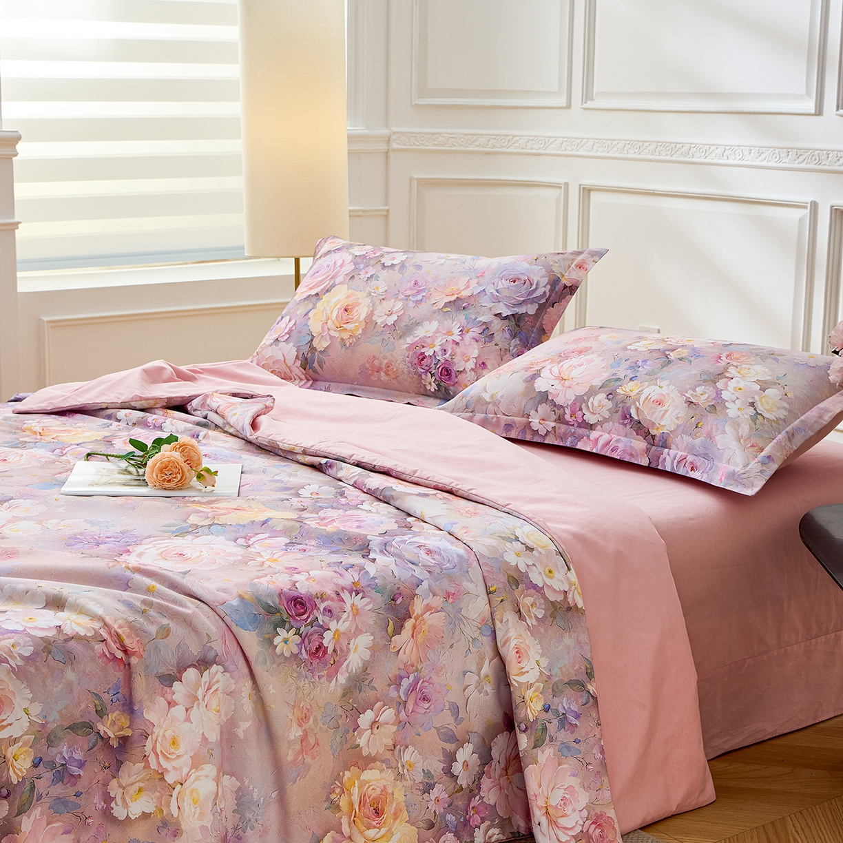 91家纺网 家纺一手货源 找家纺 元元家居（元元被业） 2026新款全棉纯棉13372印花两用夏被夏凉被空调被 云樾