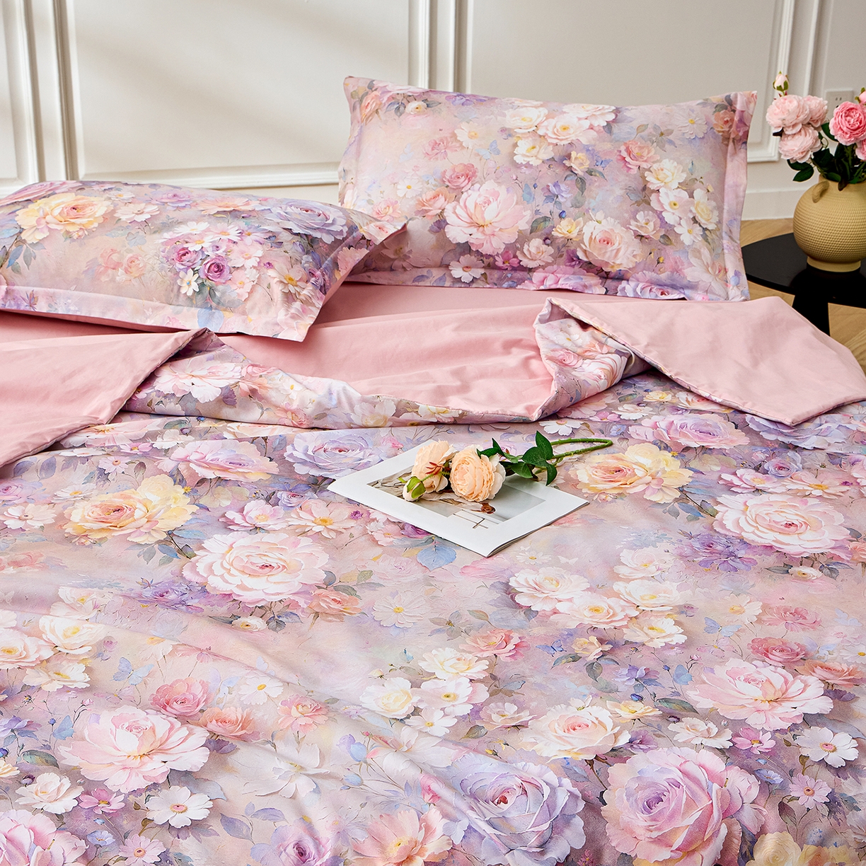 91家纺网 家纺一手货源 找家纺 元元家居（元元被业） 2026新款全棉纯棉13372印花两用夏被夏凉被空调被 云樾