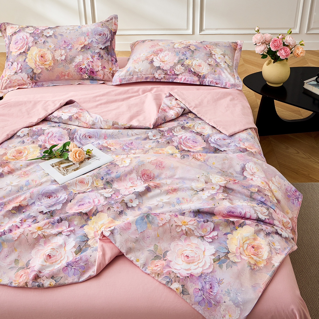 91家纺网 家纺一手货源 找家纺 元元家居（元元被业） 2026新款全棉纯棉13372印花两用夏被夏凉被空调被 云樾