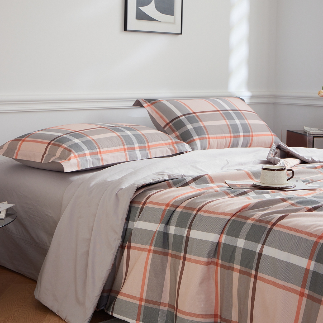 91家纺网 家纺一手货源 找家纺 元元家居（元元被业） 2026新款全棉纯棉13372印花两用夏被夏凉被空调被 自在