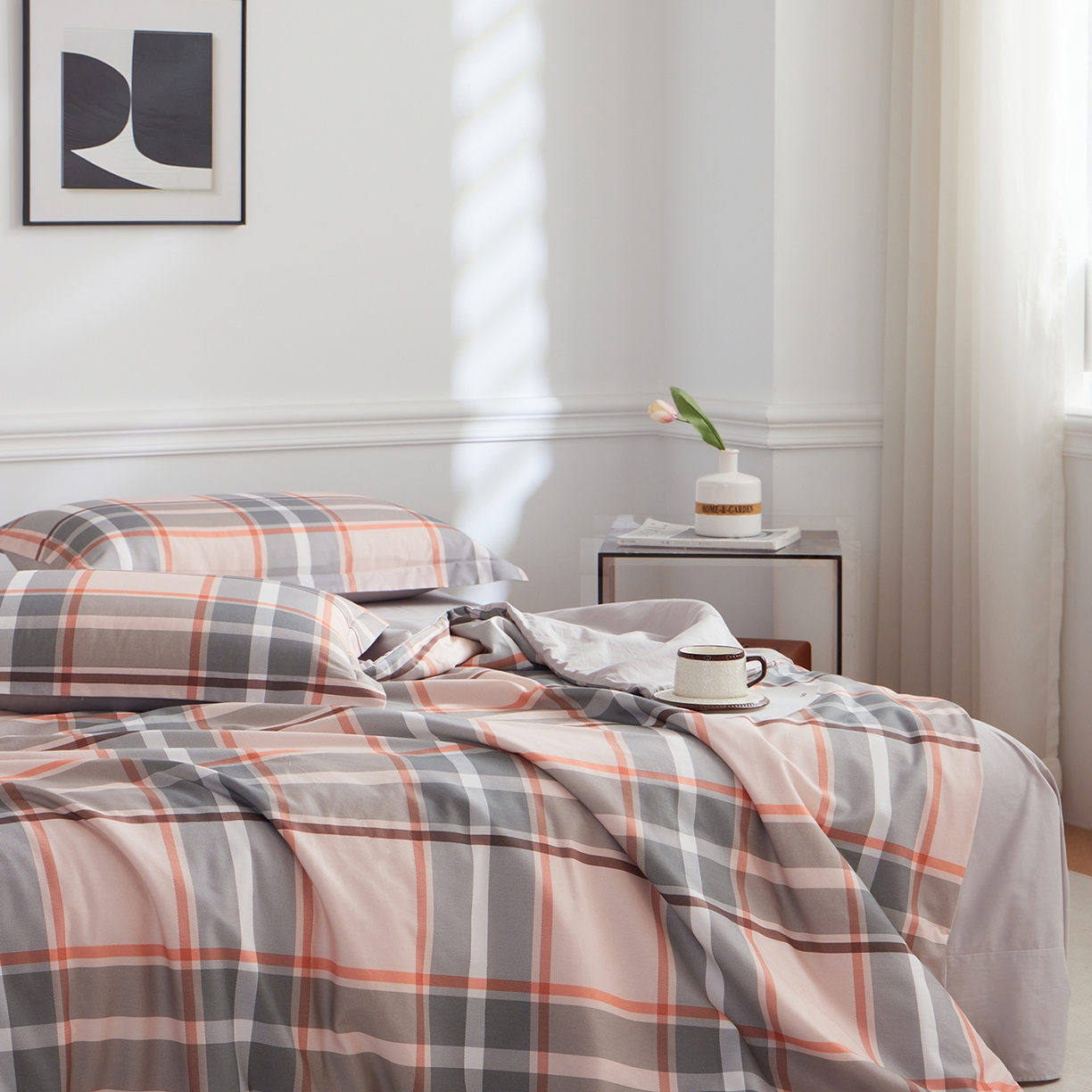 91家纺网 家纺一手货源 找家纺 元元家居（元元被业） 2026新款全棉纯棉13372印花两用夏被夏凉被空调被 自在