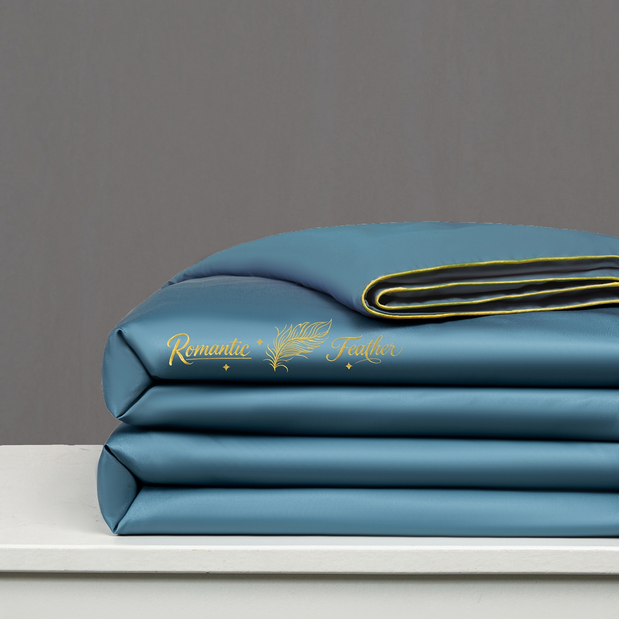 91家纺网 家纺一手货源 找家纺 欢乐季 2026新款A类水洗冰丝羽毛刺绣夏被夏凉被空调被四件套 宾利蓝