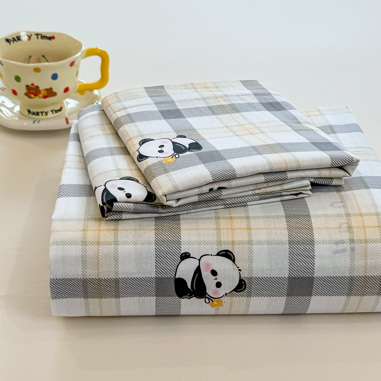 91家纺网 家纺一手货源 找家纺 壹贝家纺 2026新款全棉喷气印花床单系列 竹林物语