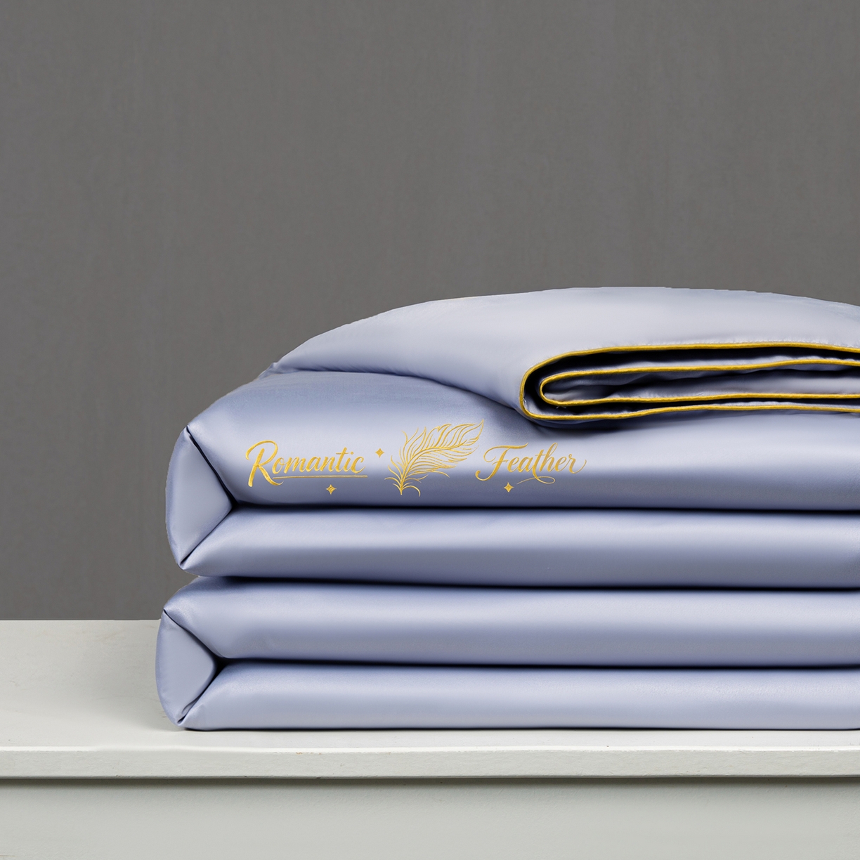 91家纺网 家纺一手货源 找家纺 欢乐季 2026新款A类水洗冰丝羽毛刺绣夏被夏凉被空调被四件套 香芋紫