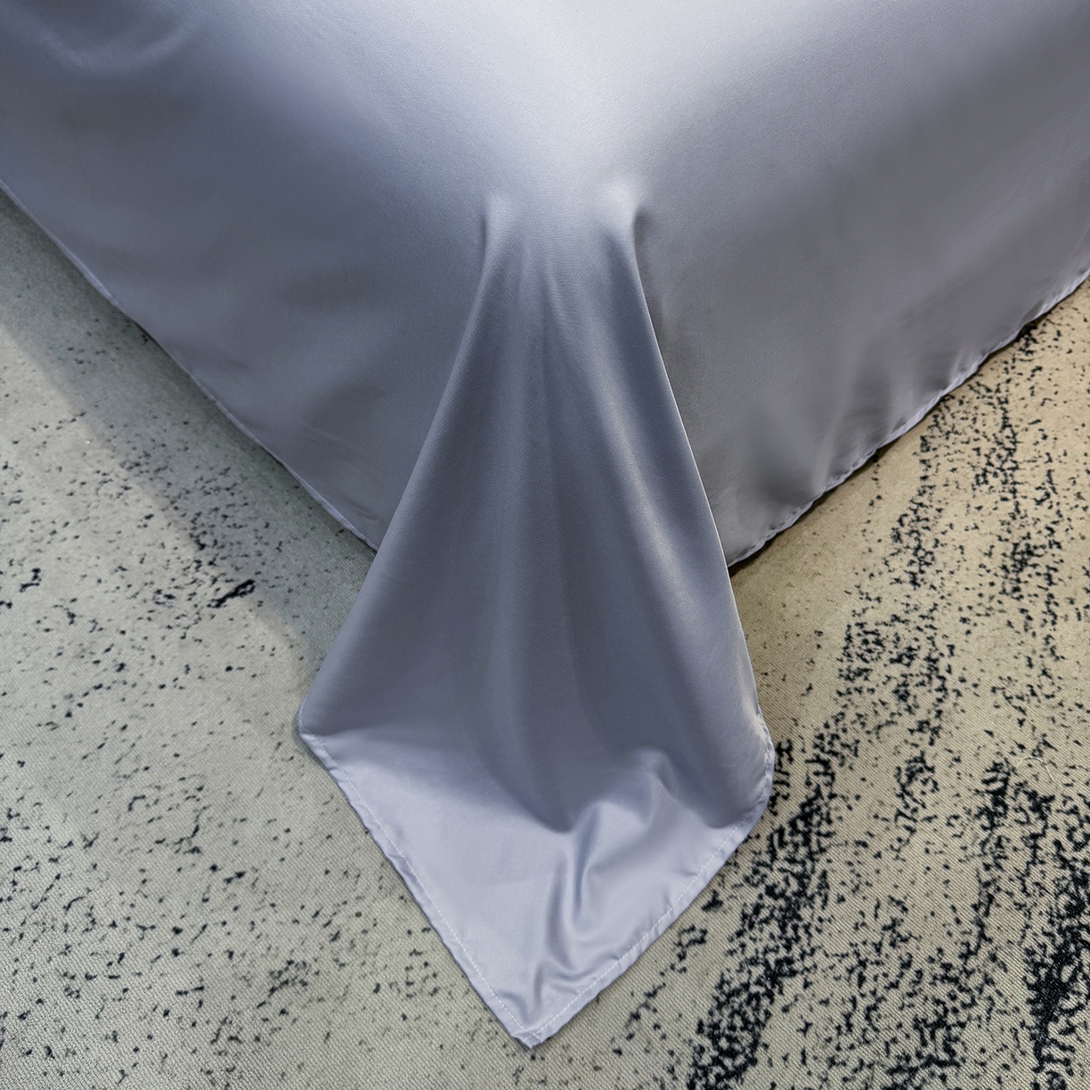 91家纺网 家纺一手货源 找家纺 欢乐季 2026新款A类水洗冰丝羽毛刺绣夏被夏凉被空调被四件套 香芋紫