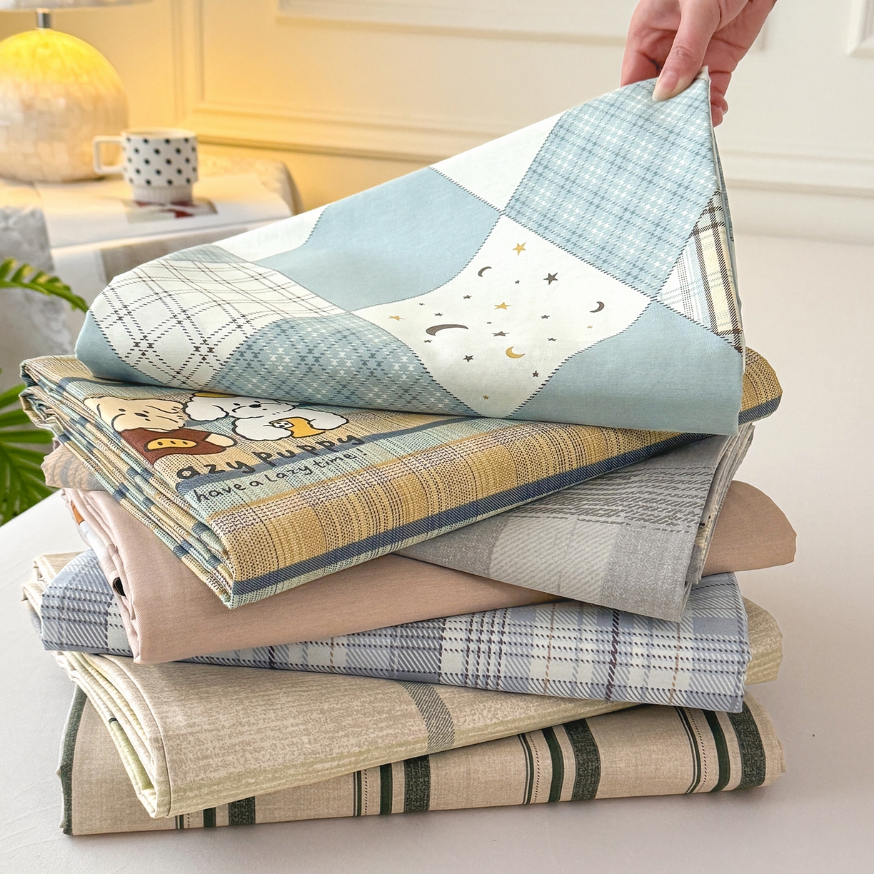 91家纺网 家纺一手货源 找家纺 壹贝家纺 2026新款全棉喷气印花床单系列 组合